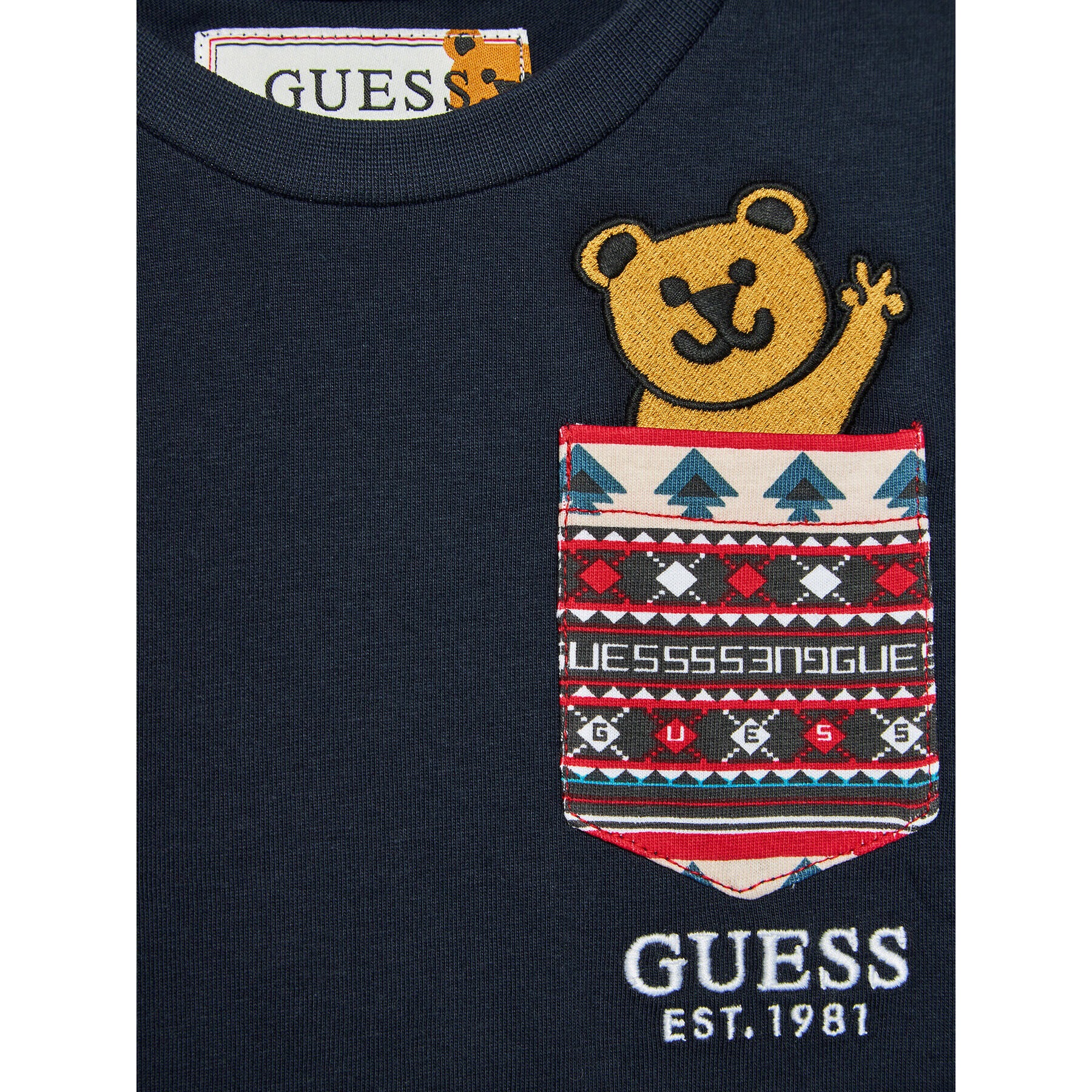 Guess Блуза N3BI06 I3Z13 Тъмносин Regular Fit - Pepit.bg