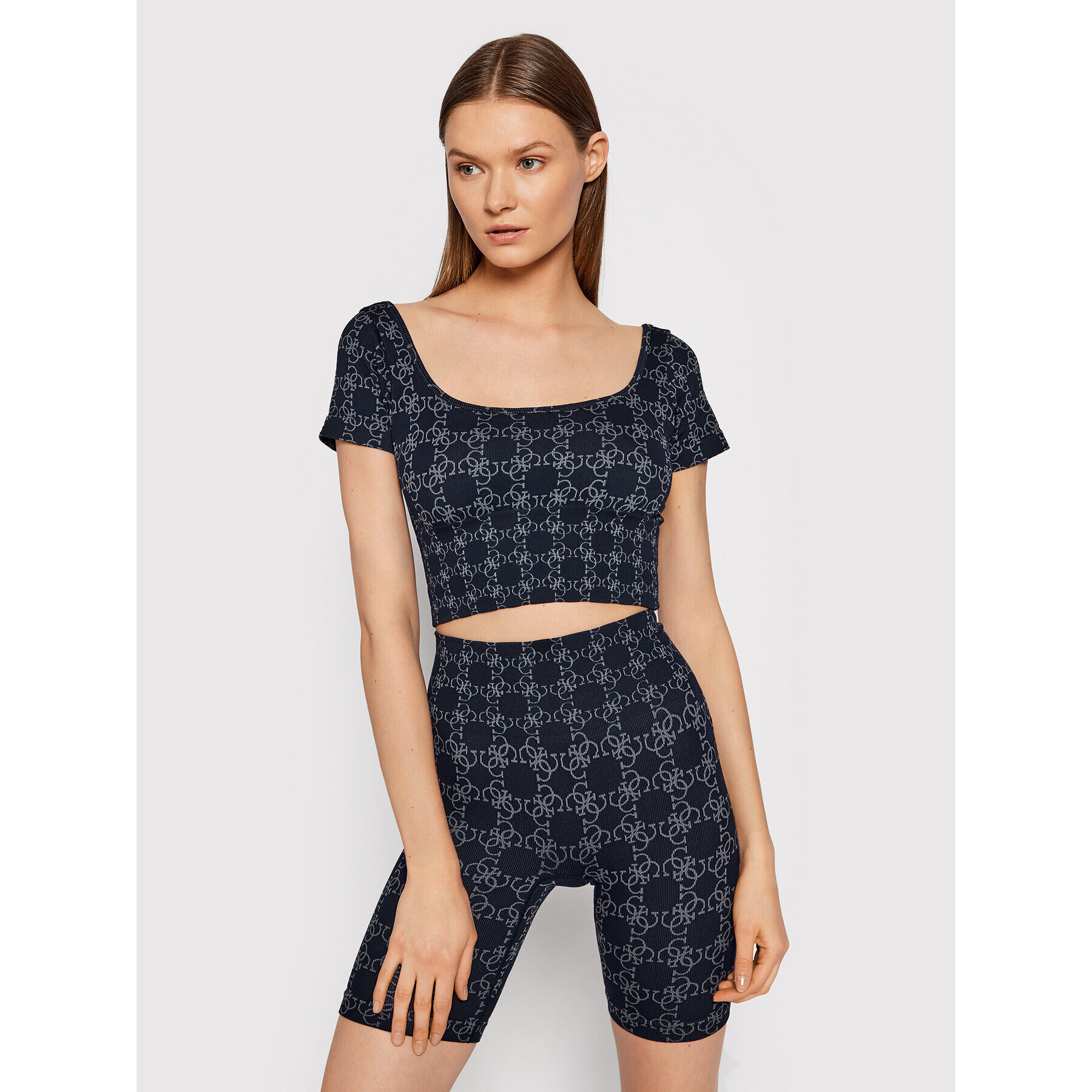 Guess Блуза O1BA3A ZZ04N Тъмносин Slim Fit - Pepit.bg