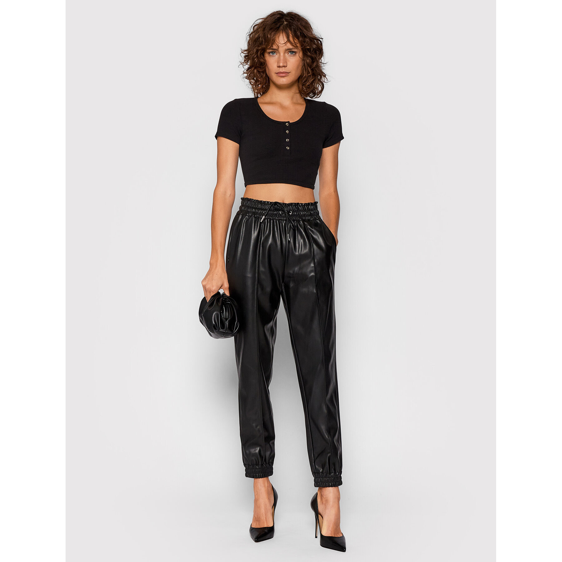Guess Блуза O1BC09 RB00P Черен Slim Fit - Pepit.bg