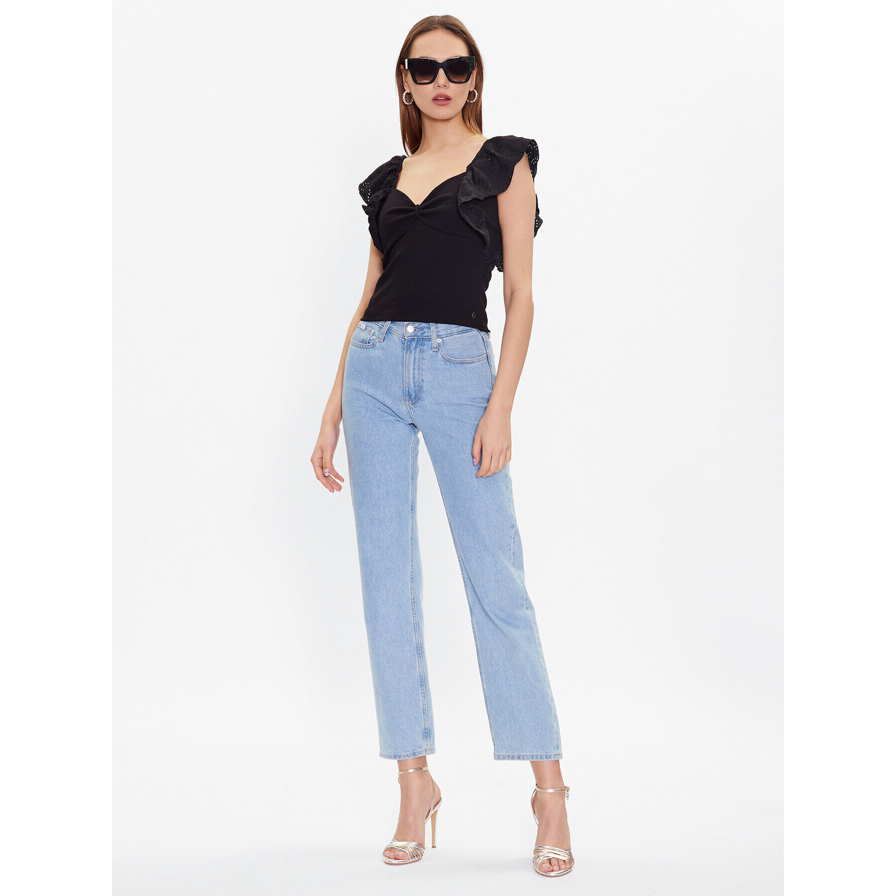 Guess Блуза Raina W3GP38 K8RT2 Черен Regular Fit - Pepit.bg