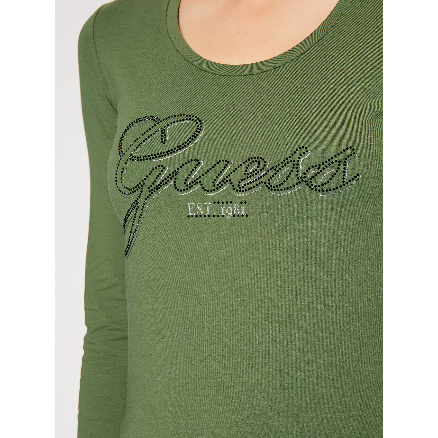 Guess Блуза Raisa W1YI90 J1311 Зелен Slim Fit - Pepit.bg