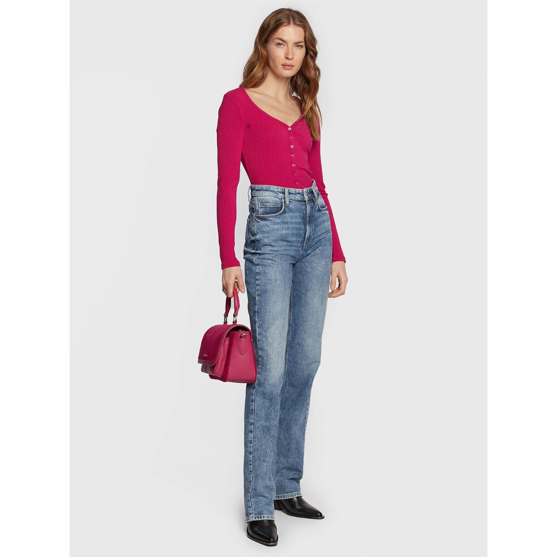 Guess Блуза Raylynn W2BP61 K86Z2 Розов Slim Fit - Pepit.bg