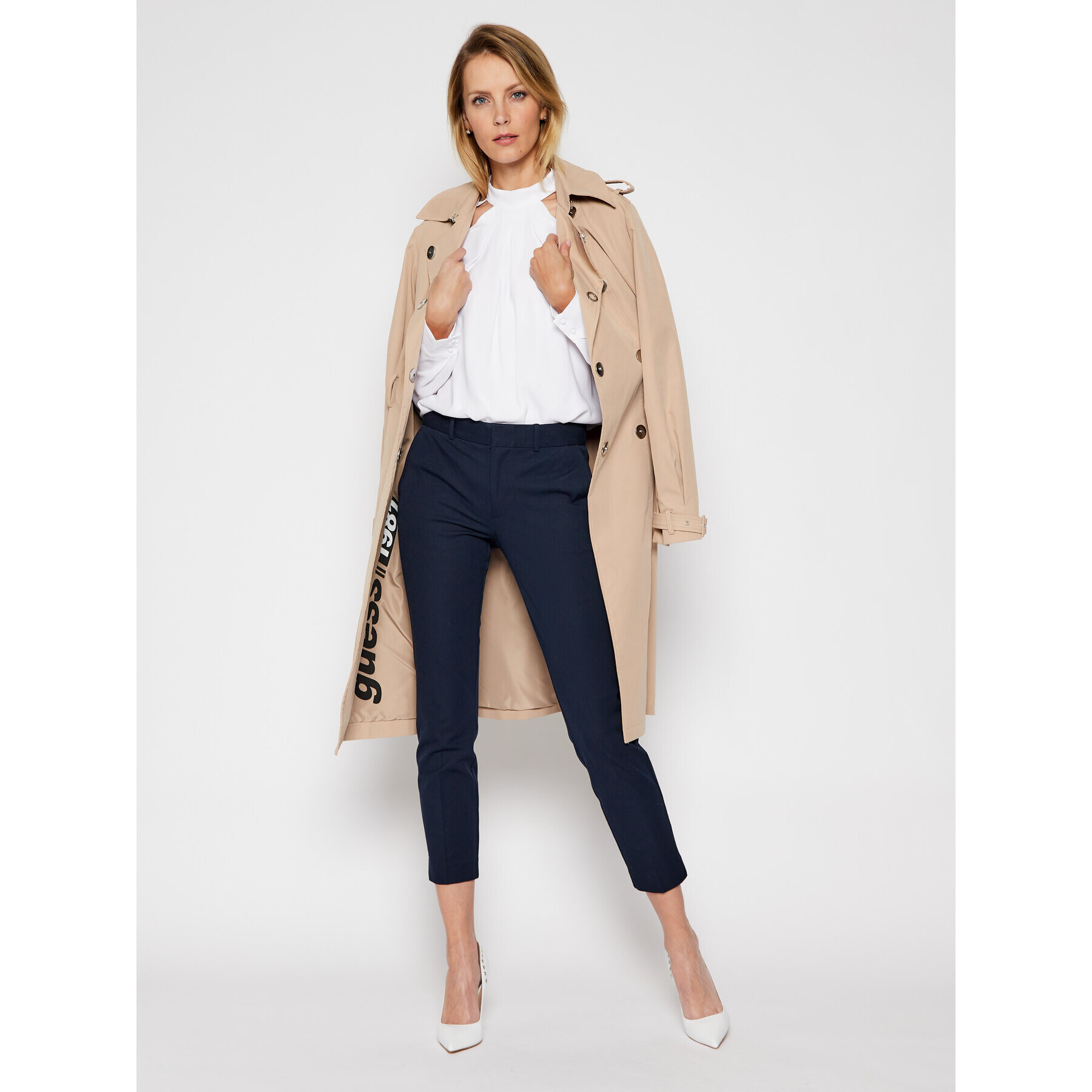 Guess Блуза Rickie W1RH84 WDOQ2 Бял Regular Fit - Pepit.bg