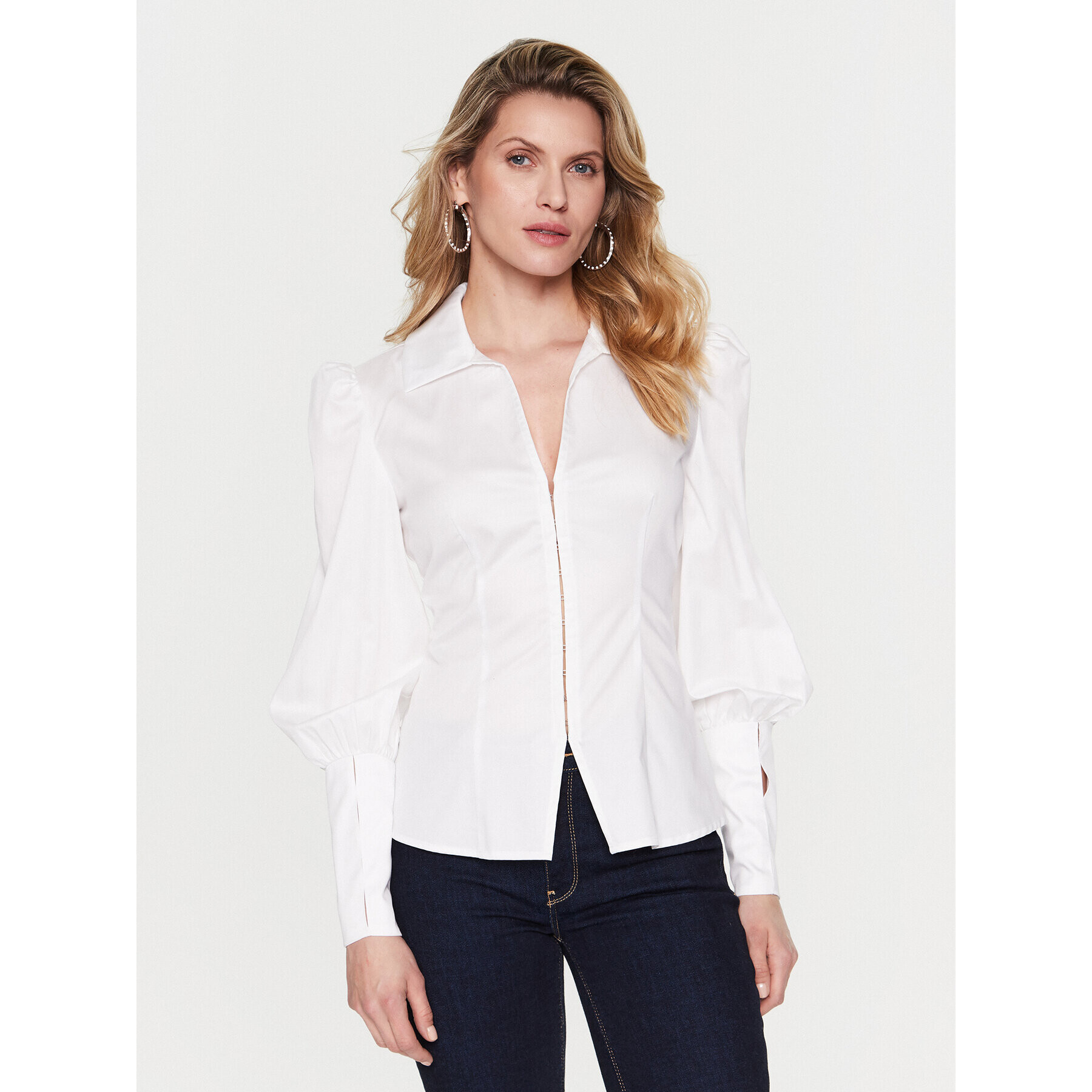 Guess Блуза Rina W3RH31 WAF10 Бял Regular Fit - Pepit.bg