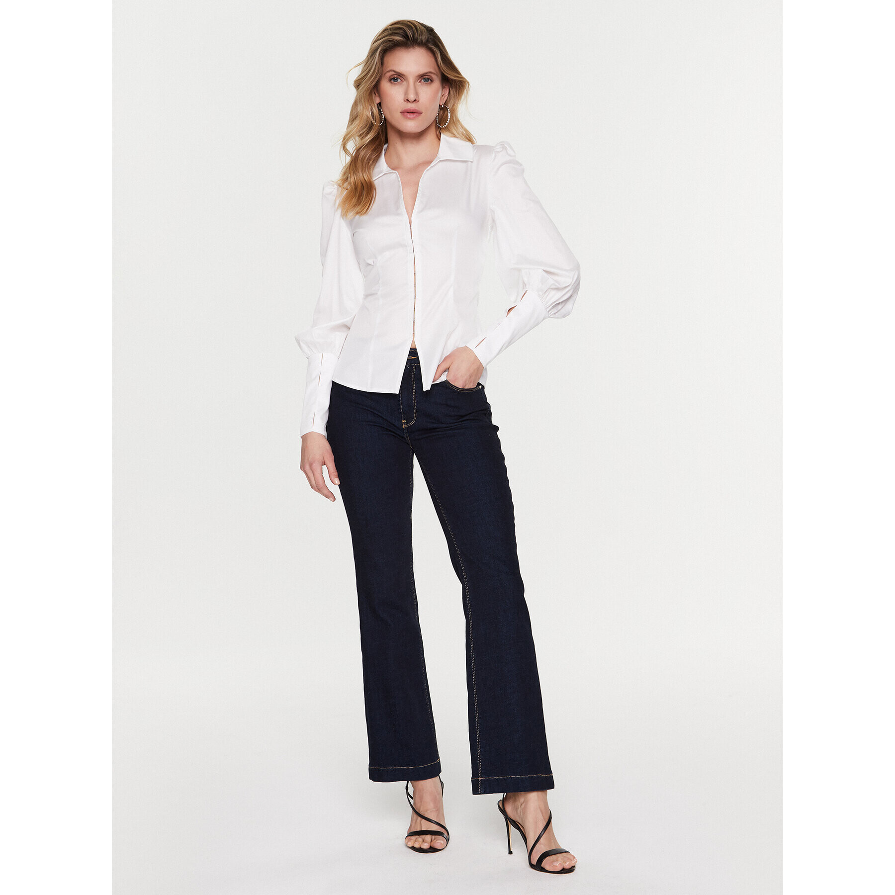 Guess Блуза Rina W3RH31 WAF10 Бял Regular Fit - Pepit.bg