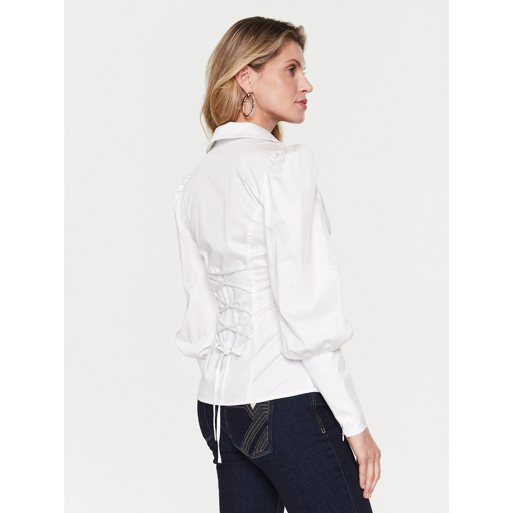 Guess Блуза Rina W3RH31 WAF10 Бял Regular Fit - Pepit.bg