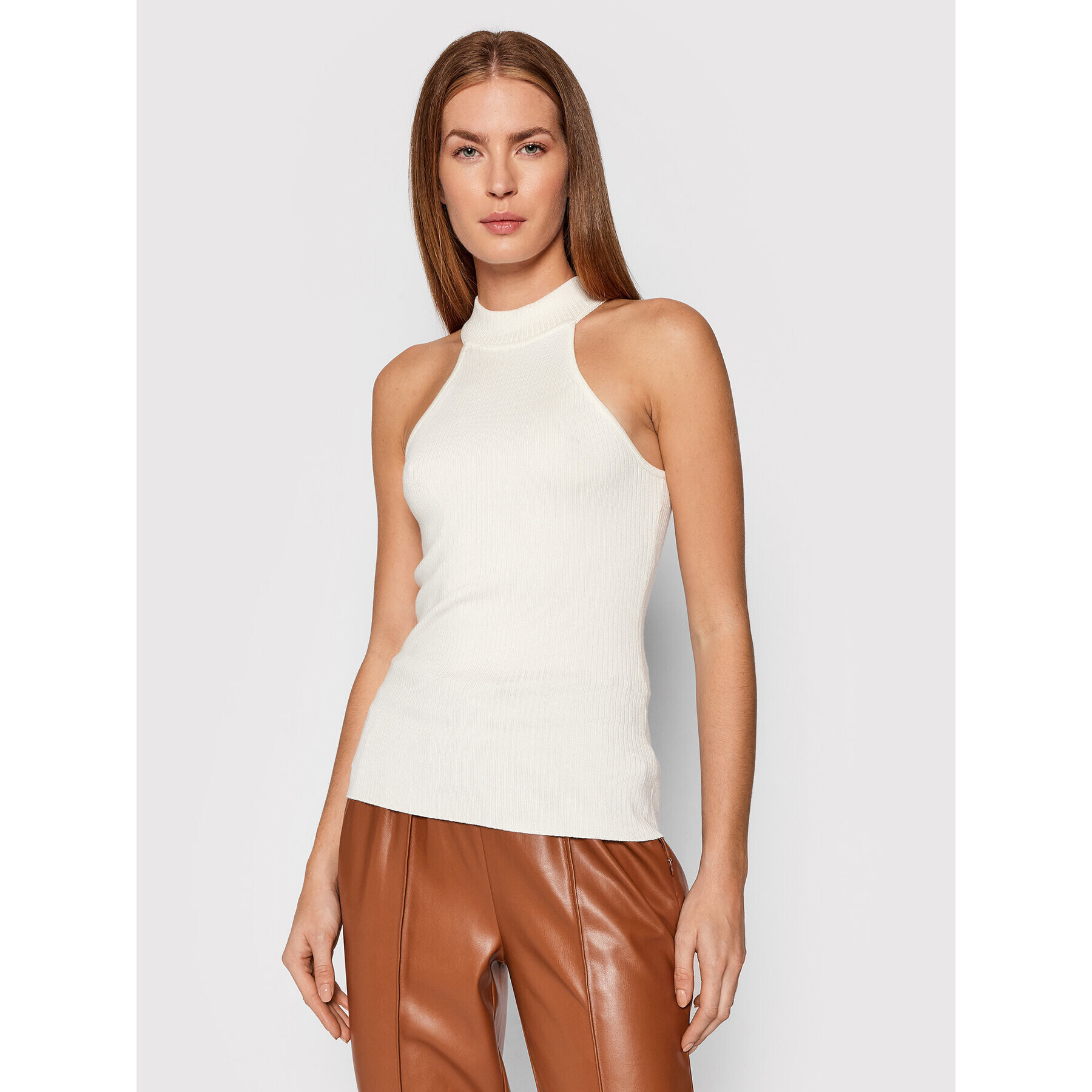 Guess Блуза Shea W0BR55 R1NN3 Бял Slim Fit - Pepit.bg