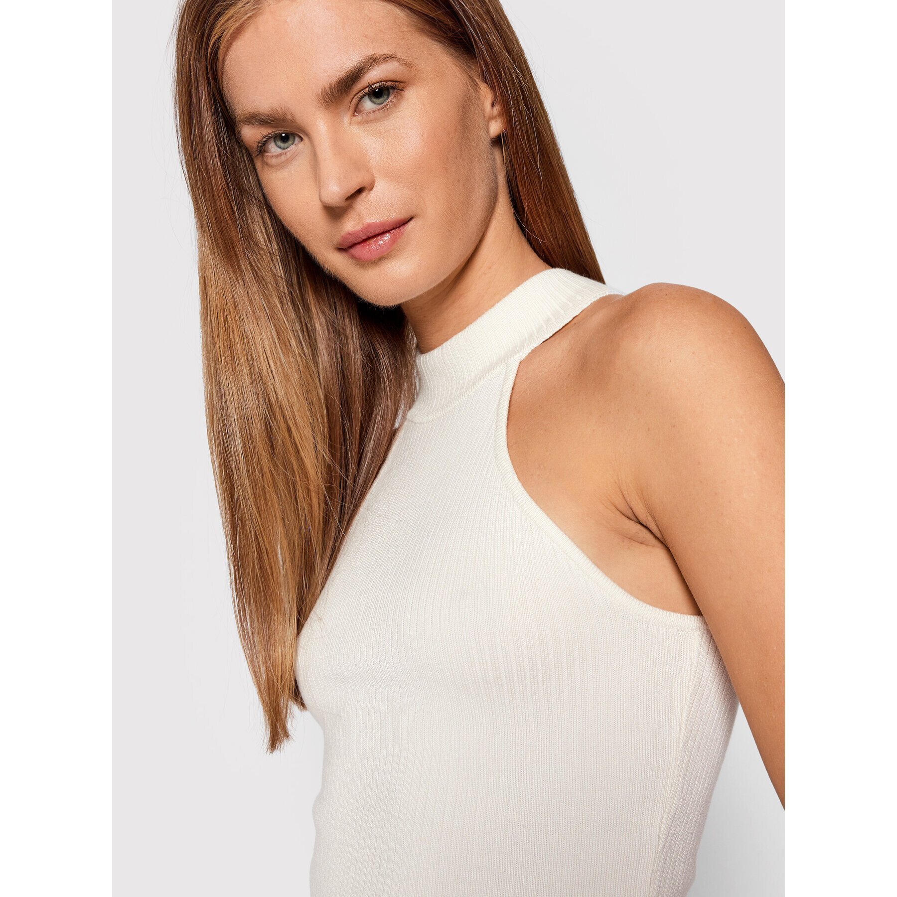 Guess Блуза Shea W0BR55 R1NN3 Бял Slim Fit - Pepit.bg