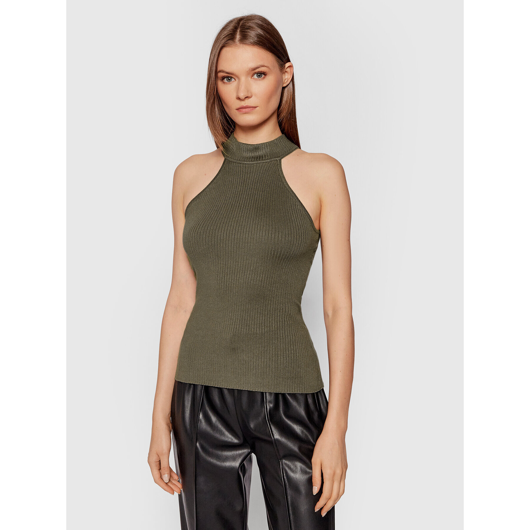 Guess Блуза Shea W0BR55 R1NN3 Зелен Slim Fit - Pepit.bg