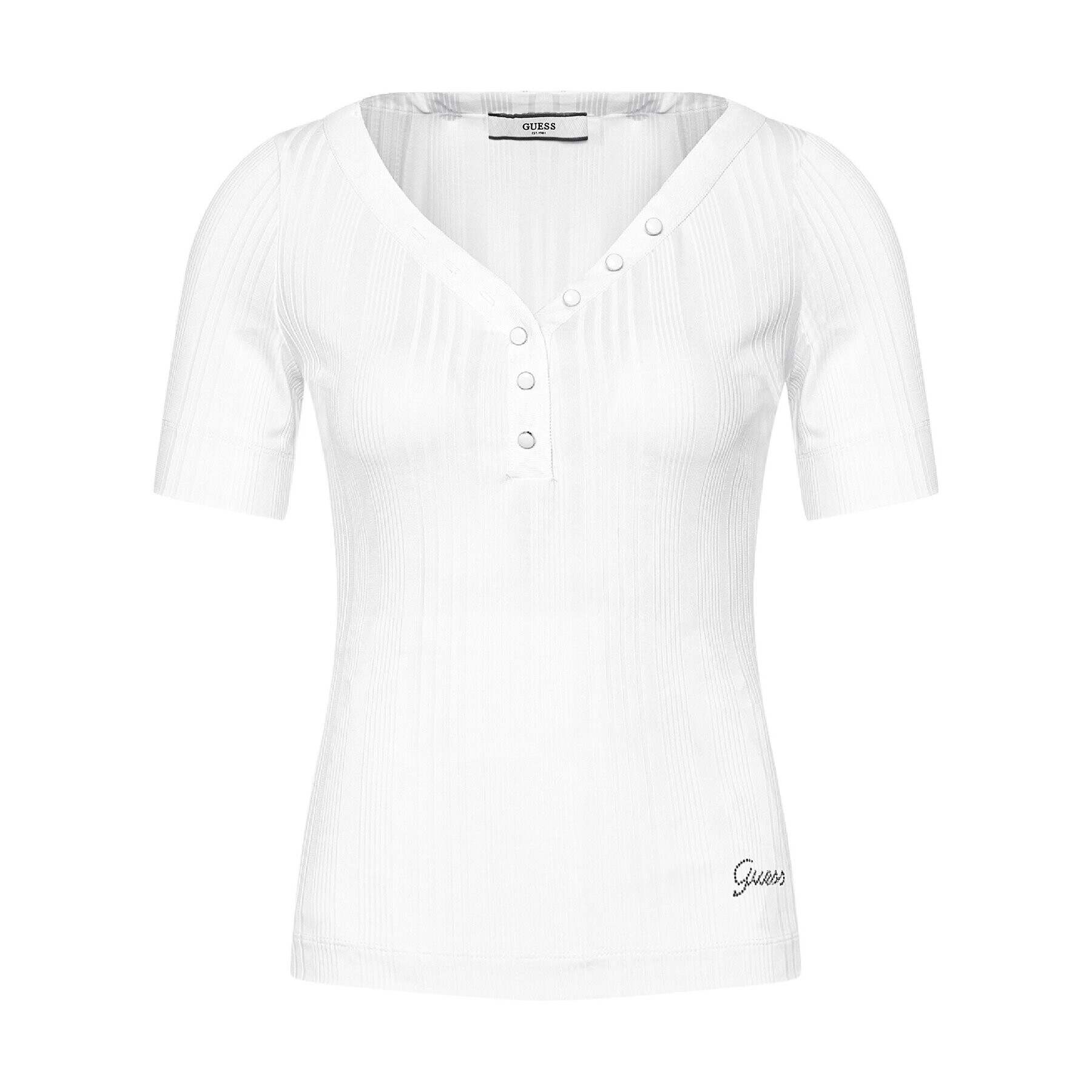 Guess Блуза Ss Leticia W1GP83 KAF42 Бял Regular Fit - Pepit.bg