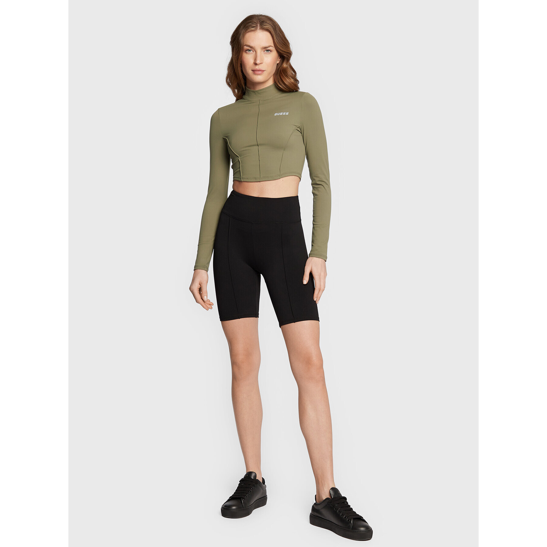 Guess Блуза V2BP04 MC04Z Зелен Slim Fit - Pepit.bg