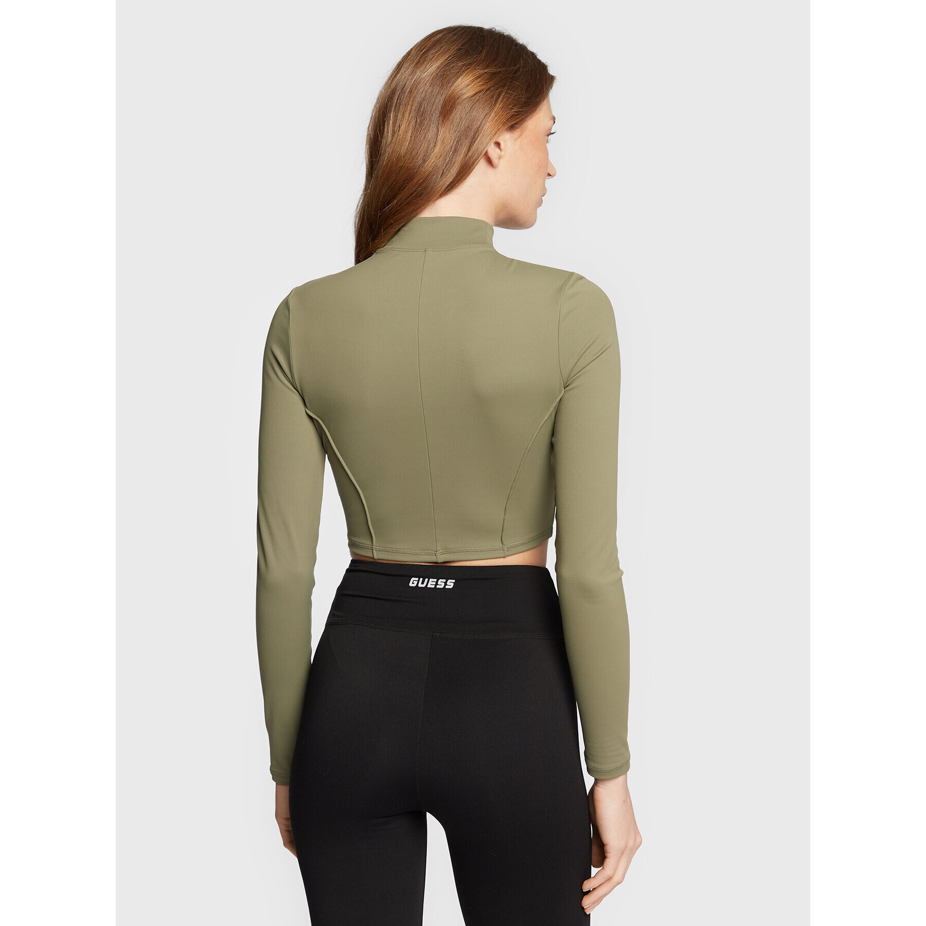 Guess Блуза V2BP04 MC04Z Зелен Slim Fit - Pepit.bg