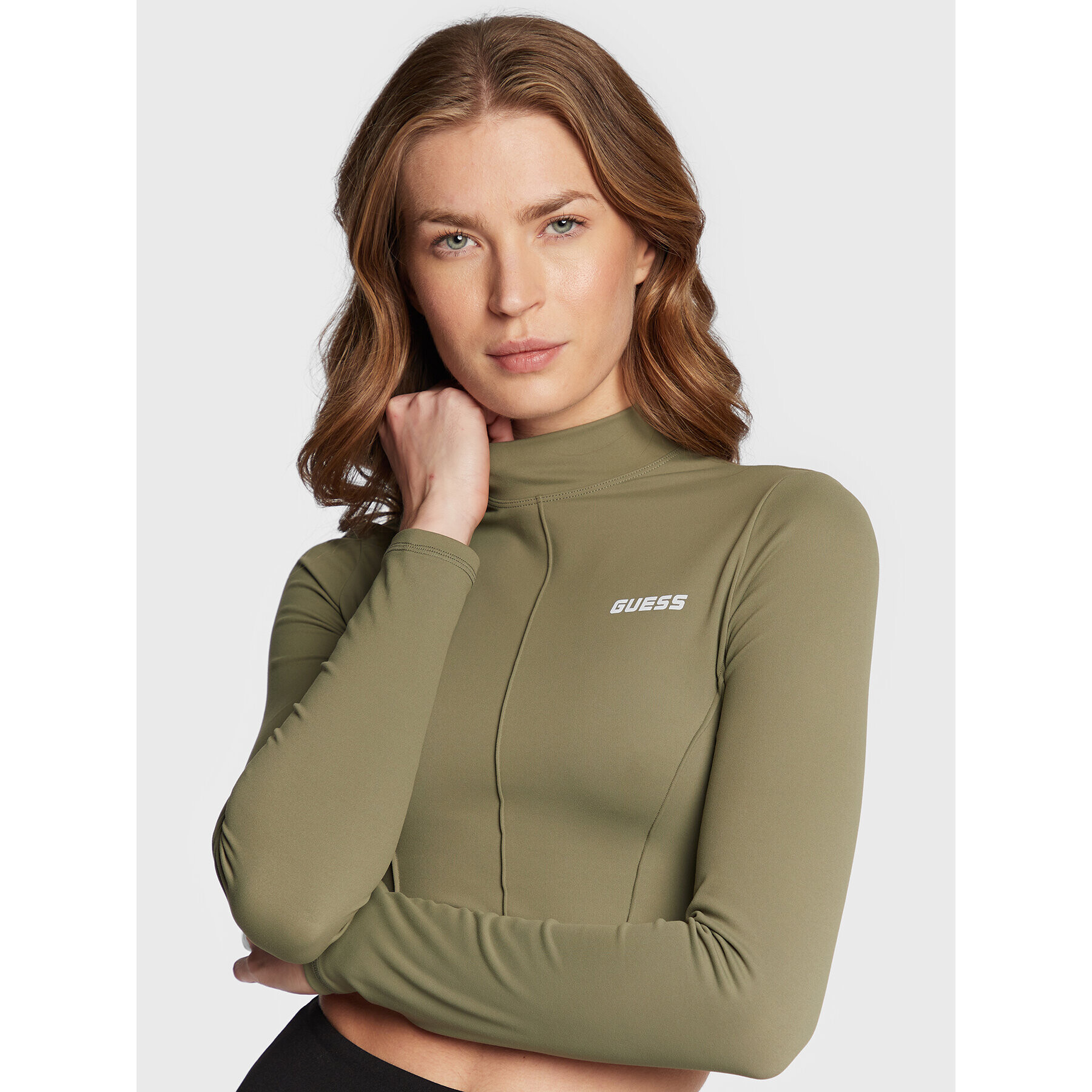 Guess Блуза V2BP04 MC04Z Зелен Slim Fit - Pepit.bg