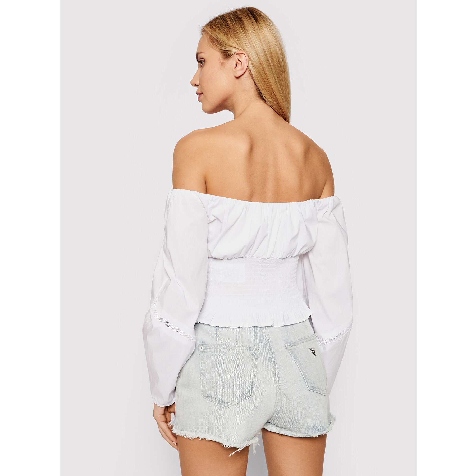 Guess Блуза Vienna W1YH47 R1LU5 Бял Regular Fit - Pepit.bg