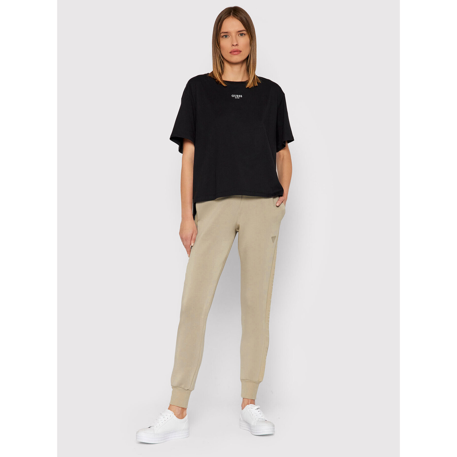 Guess Блуза W1BI11 JA911 Черен Relaxed Fit - Pepit.bg