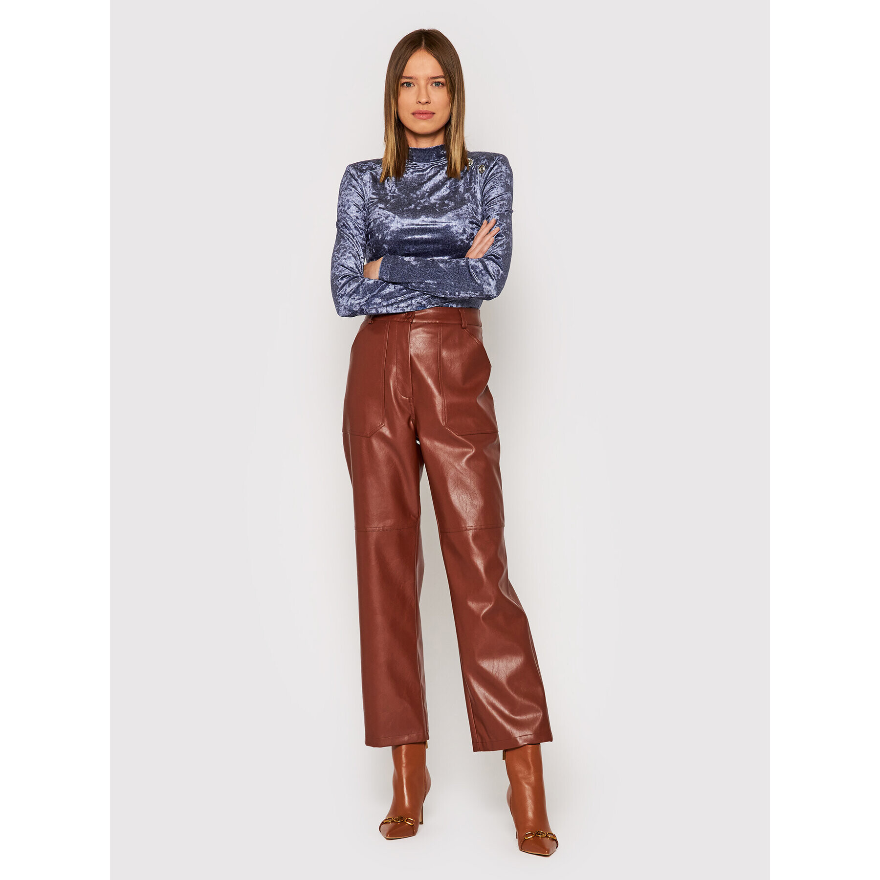 Guess Блуза W1BP12 KATS0 Син Slim Fit - Pepit.bg