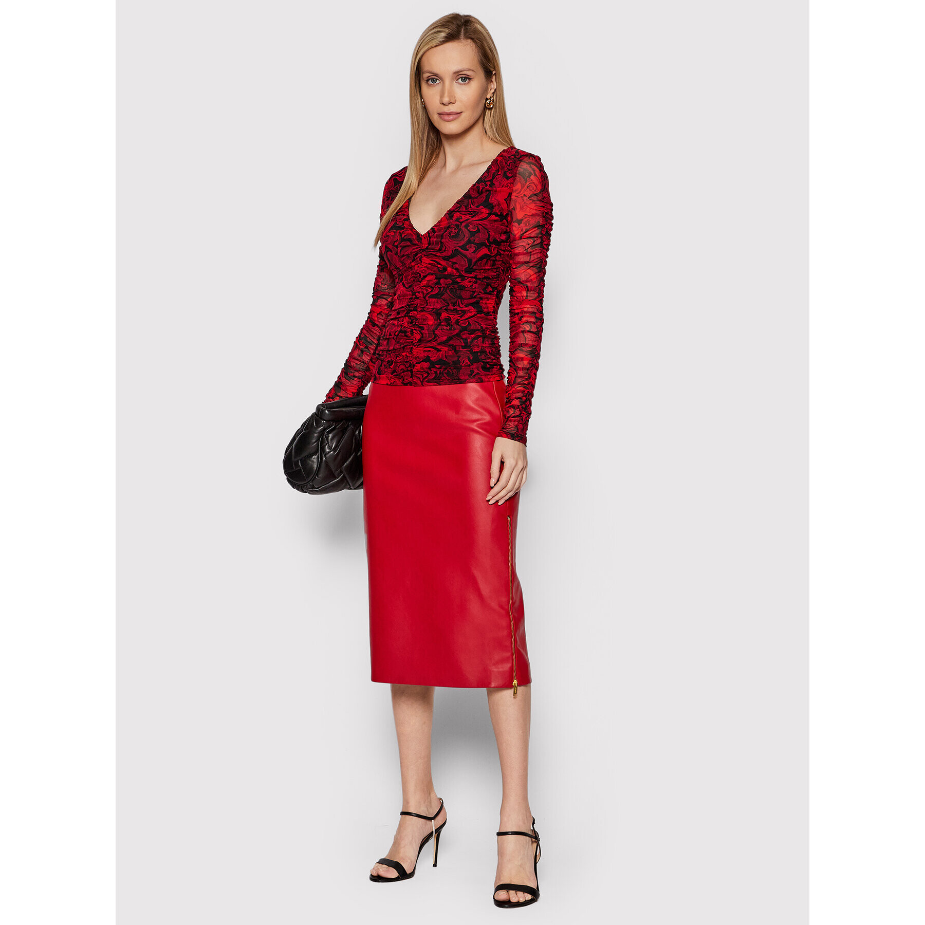 Guess Блуза W1BP21 K2X53 Червен Slim Fit - Pepit.bg