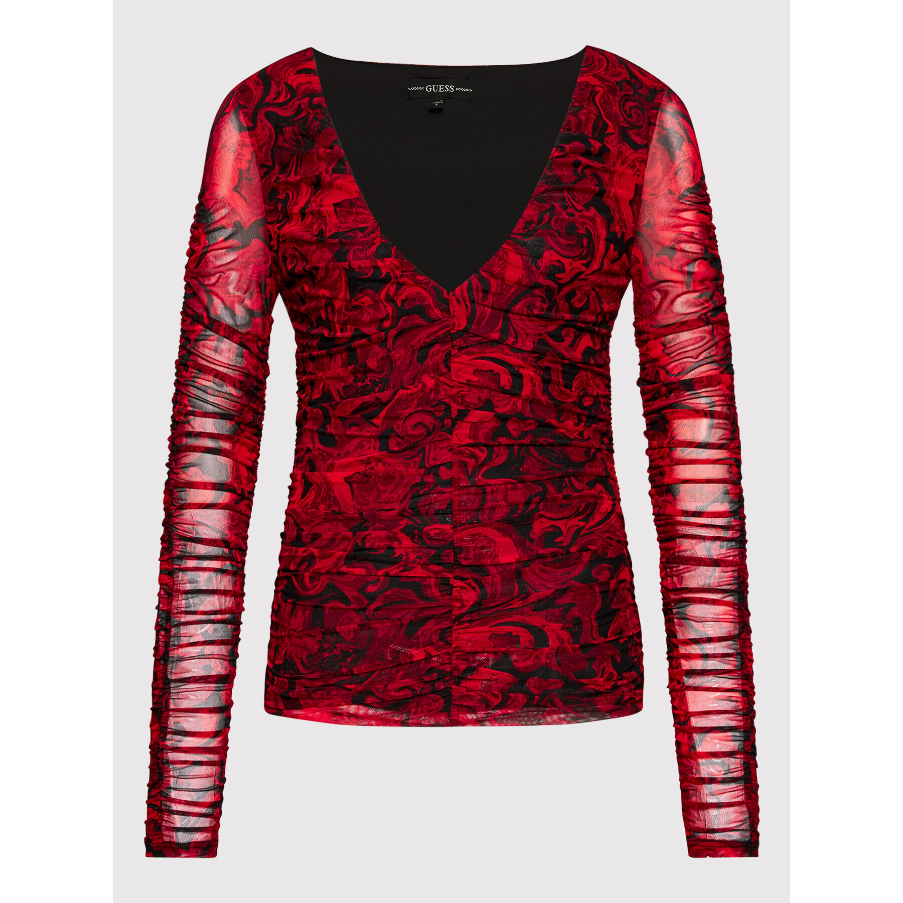 Guess Блуза W1BP21 K2X53 Червен Slim Fit - Pepit.bg