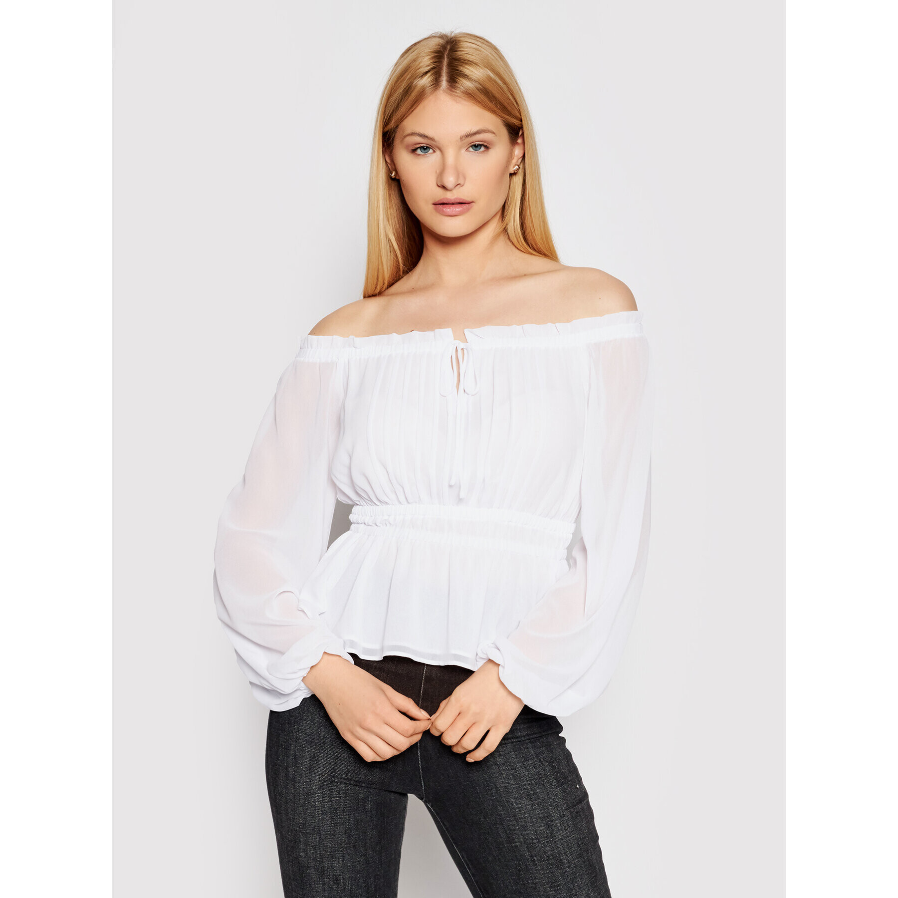 Guess Блуза W1GH59 RDX70 Бял Regular Fit - Pepit.bg