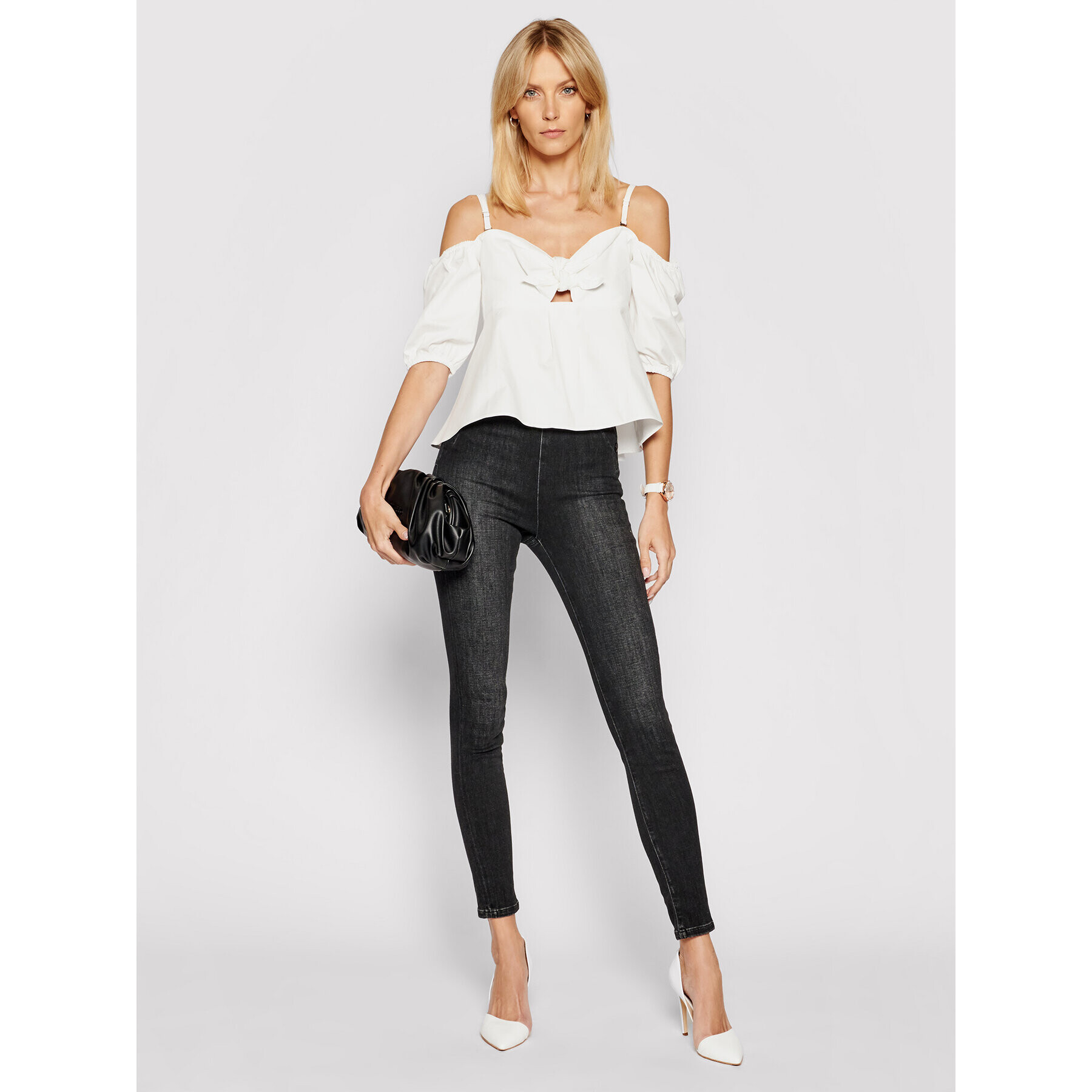 Guess Блуза W1GH97 WDXM0 Бял Regular Fit - Pepit.bg