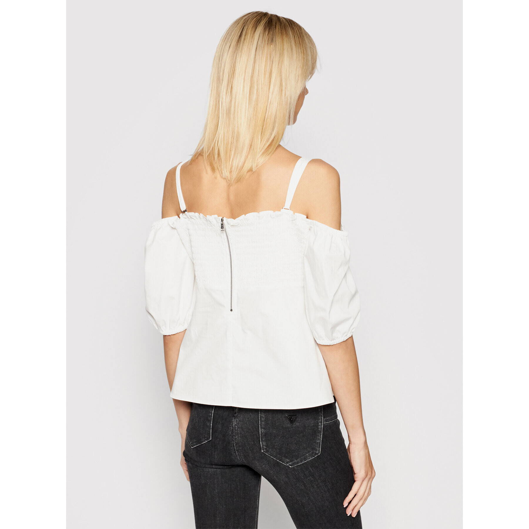 Guess Блуза W1GH97 WDXM0 Бял Regular Fit - Pepit.bg