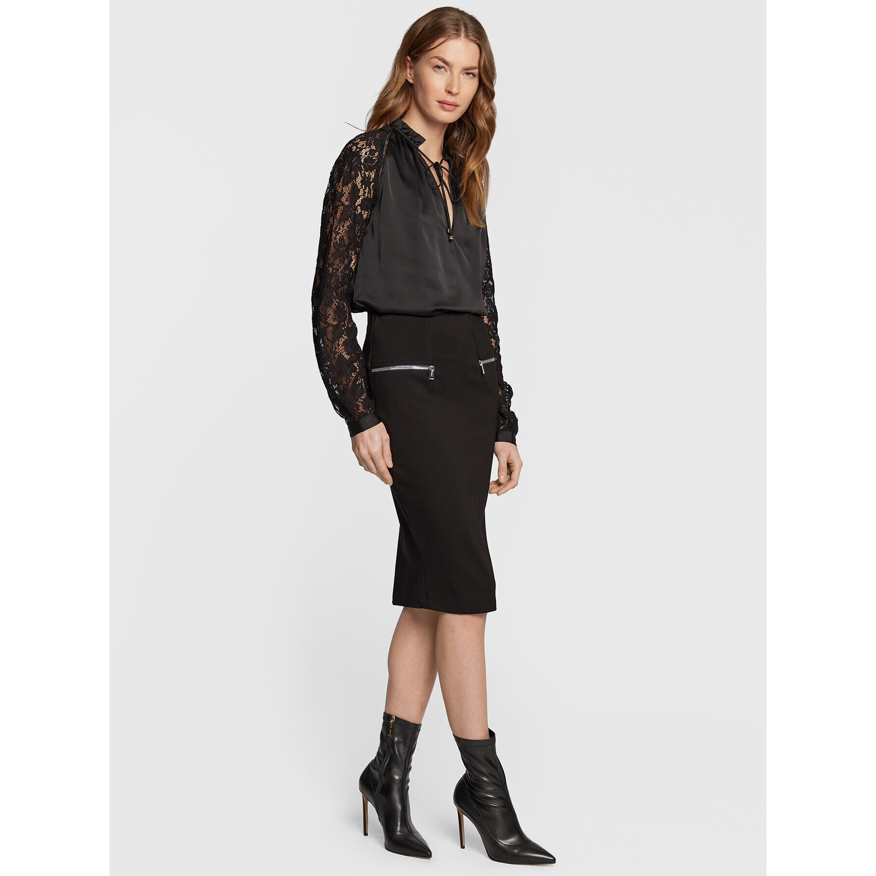 Guess Блуза W2BH16 WD8G2 Черен Regular Fit - Pepit.bg
