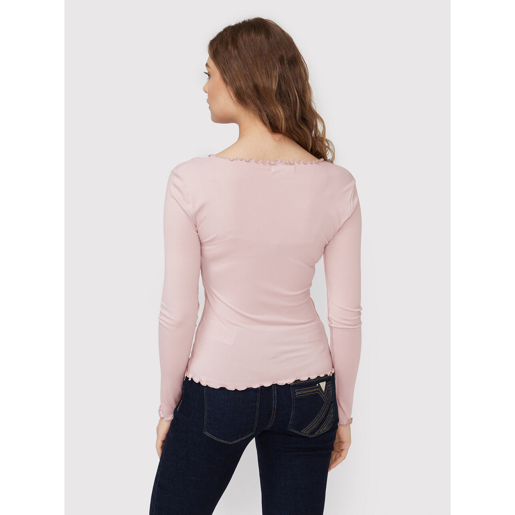 Guess Блуза W2BP65 KBEL2 Виолетов Slim Fit - Pepit.bg