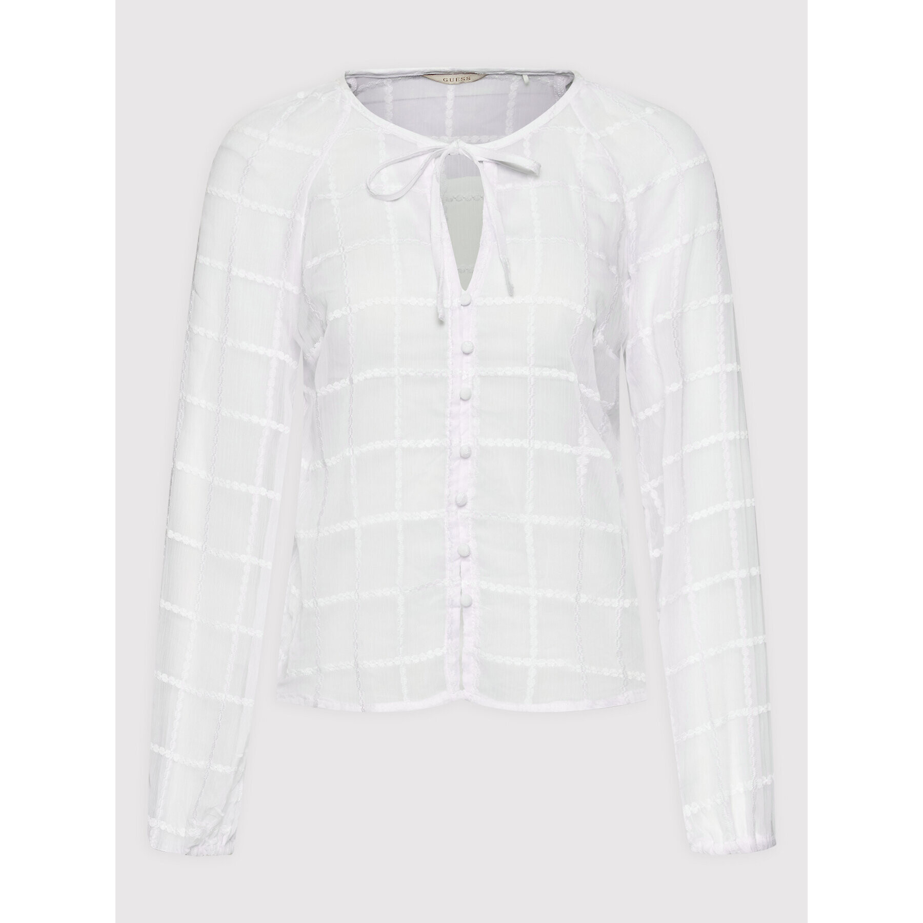 Guess Блуза W2GH65 WEIU0 Бял Regular Fit - Pepit.bg