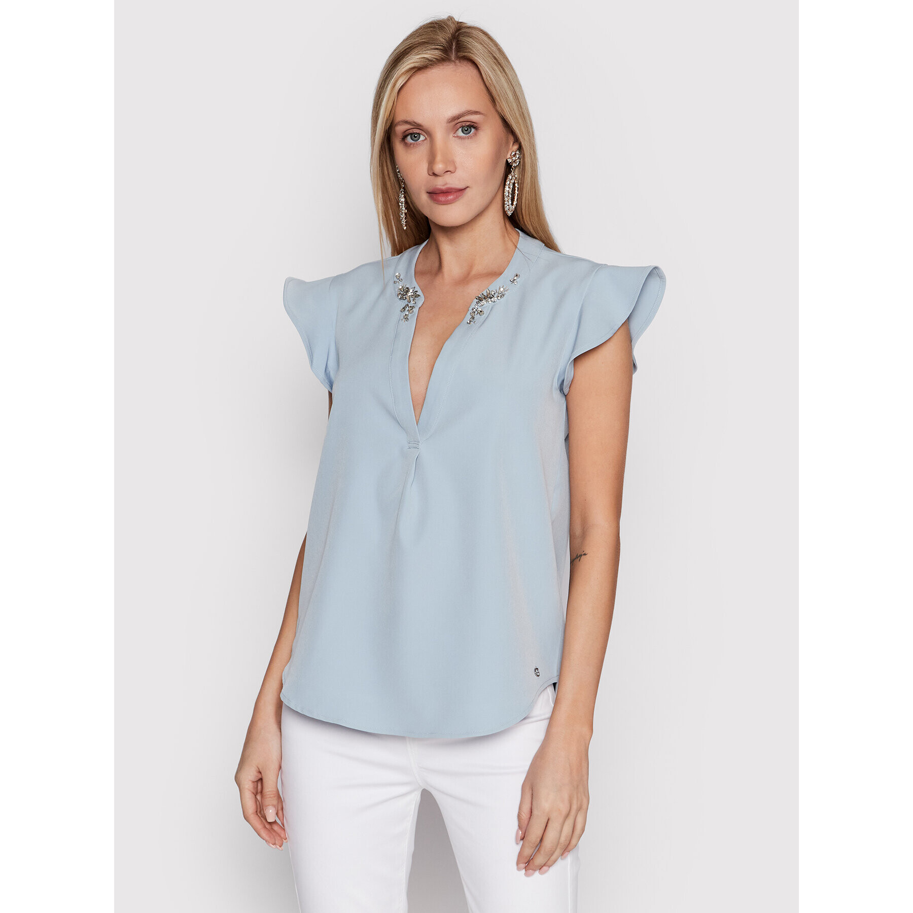 Guess Блуза Mattea W2GH82 WB4H2 Син Regular Fit - Pepit.bg