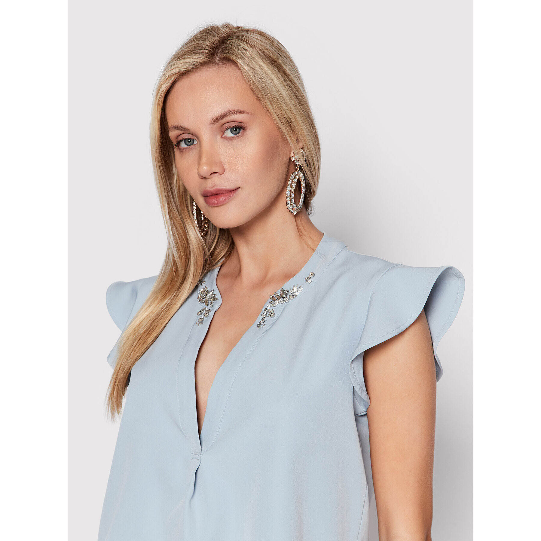 Guess Блуза Mattea W2GH82 WB4H2 Син Regular Fit - Pepit.bg