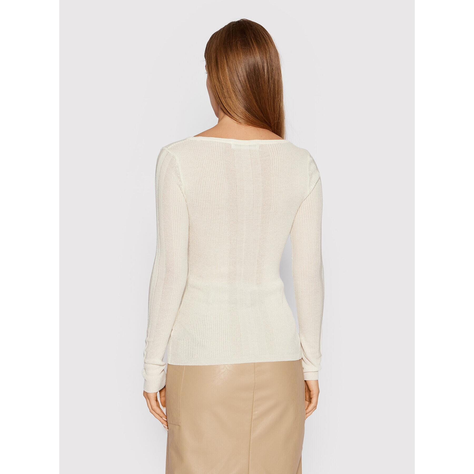 Guess Блуза W2GR02 Z2Z00 Бежов Slim Fit - Pepit.bg