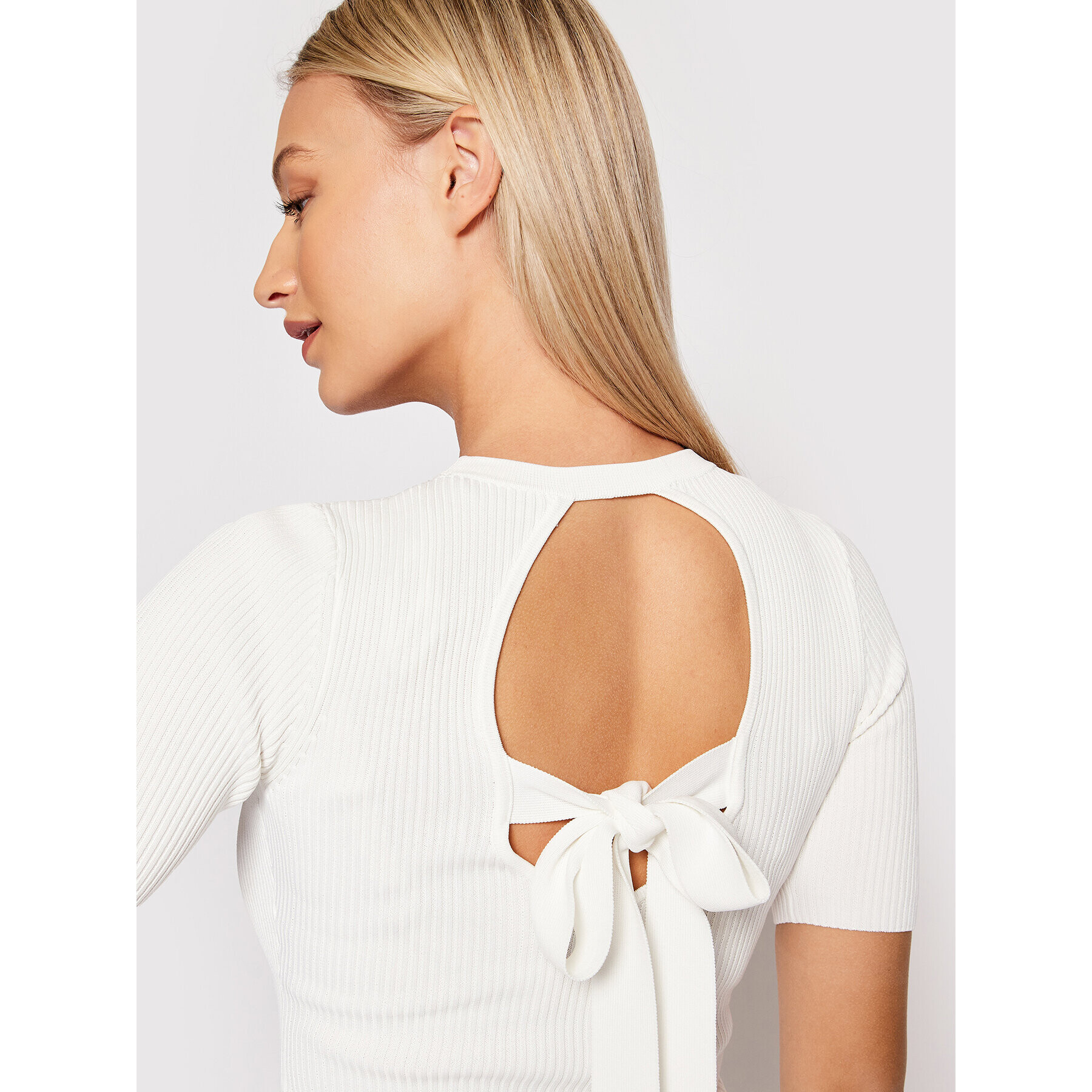 Guess Блуза W2GR08 Z2U00 Бял Slim Fit - Pepit.bg