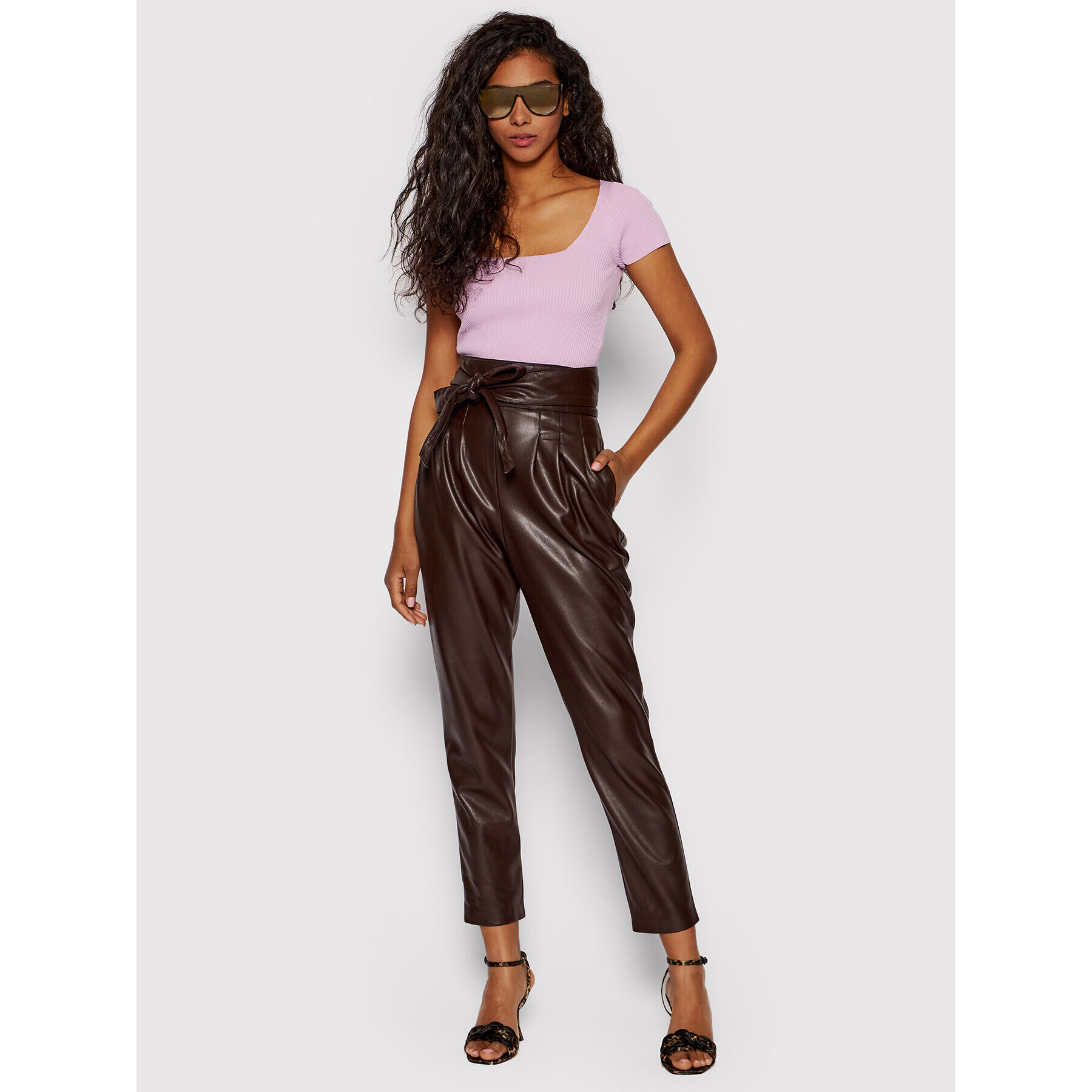 Guess Блуза W2GR16 Z2U00 Виолетов Slim Fit - Pepit.bg