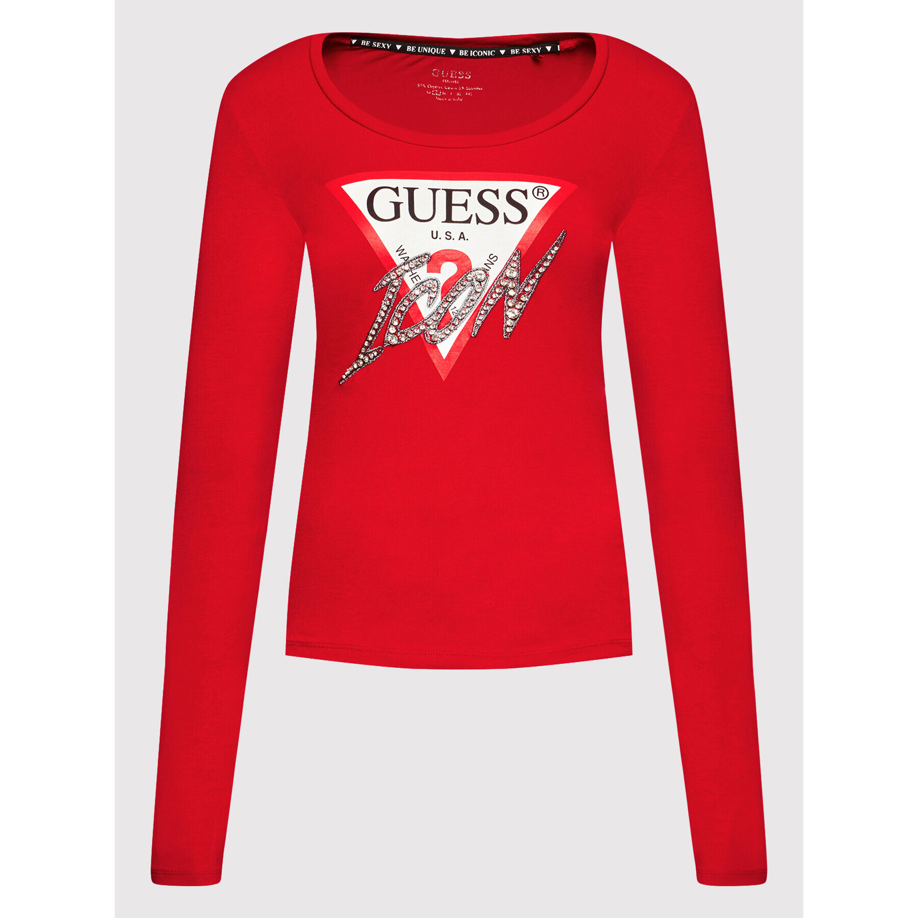Guess Блуза W2RI19 J1311 Червен Slim Fit - Pepit.bg