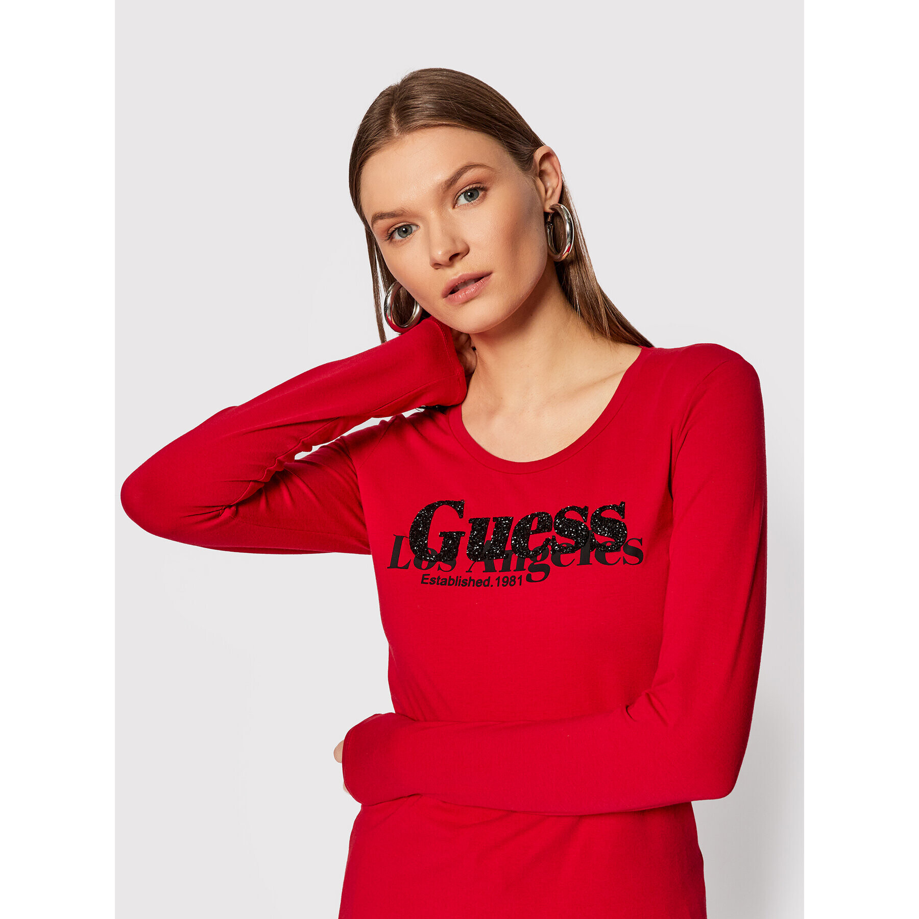 Guess Блуза W2RI31 J1311 Червен Regular Fit - Pepit.bg