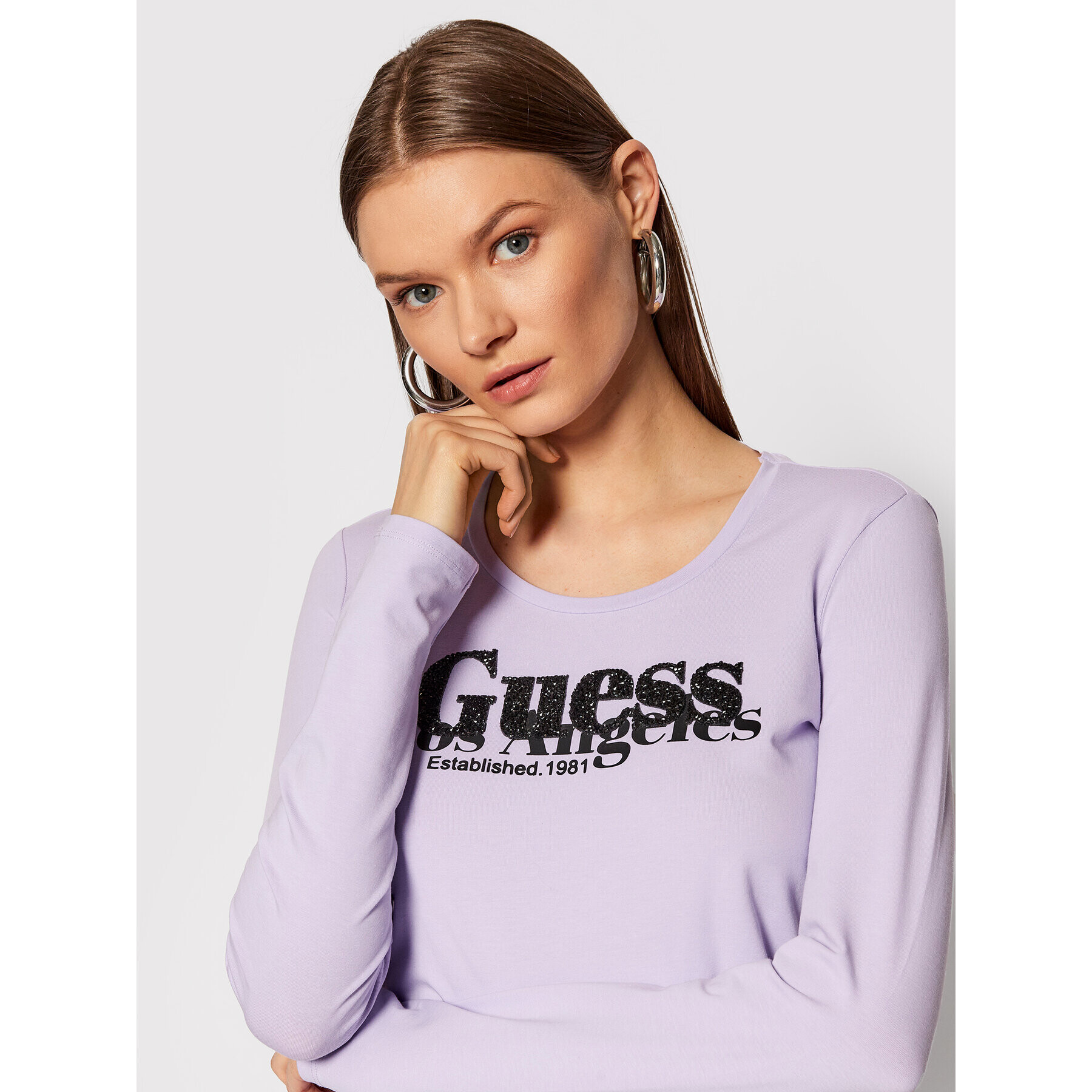 Guess Блуза W2RI31 J1311 Виолетов Regular Fit - Pepit.bg