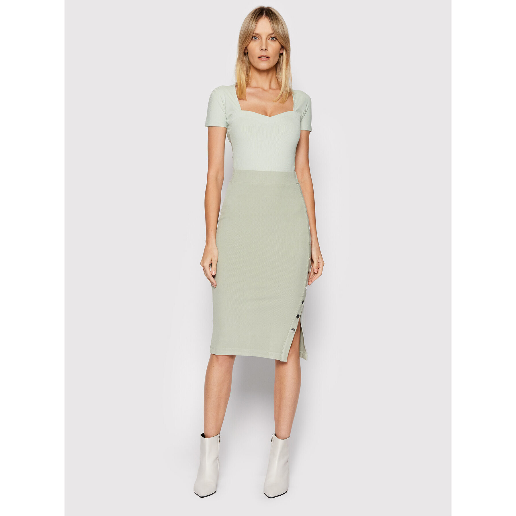 Guess Блуза W2RP12 KAZH2 Зелен Slim Fit - Pepit.bg