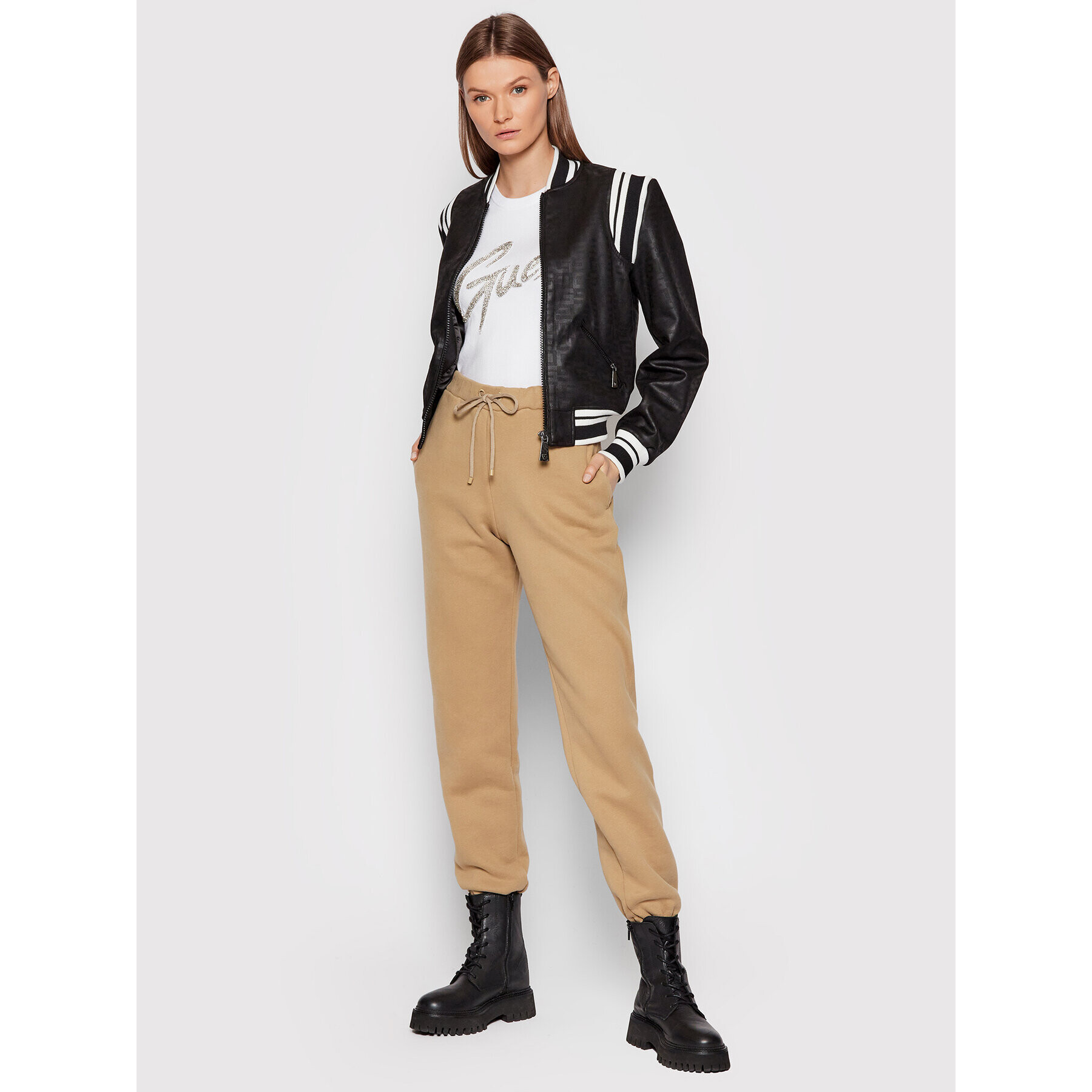 Guess Блуза W2RR28 Z2NQ0 Бял Slim Fit - Pepit.bg
