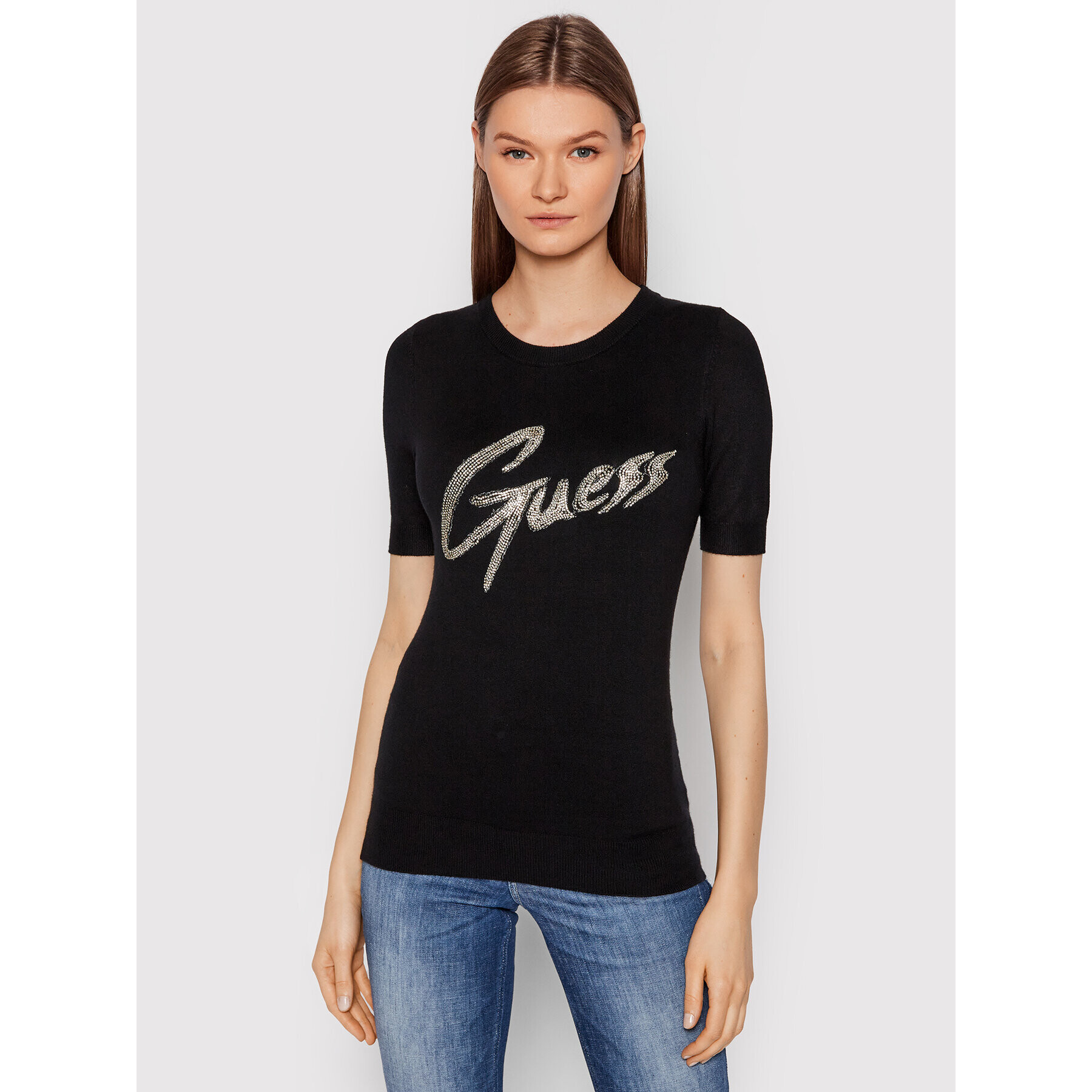 Guess Блуза W2RR28 Z2NQ0 Черен Slim Fit - Pepit.bg