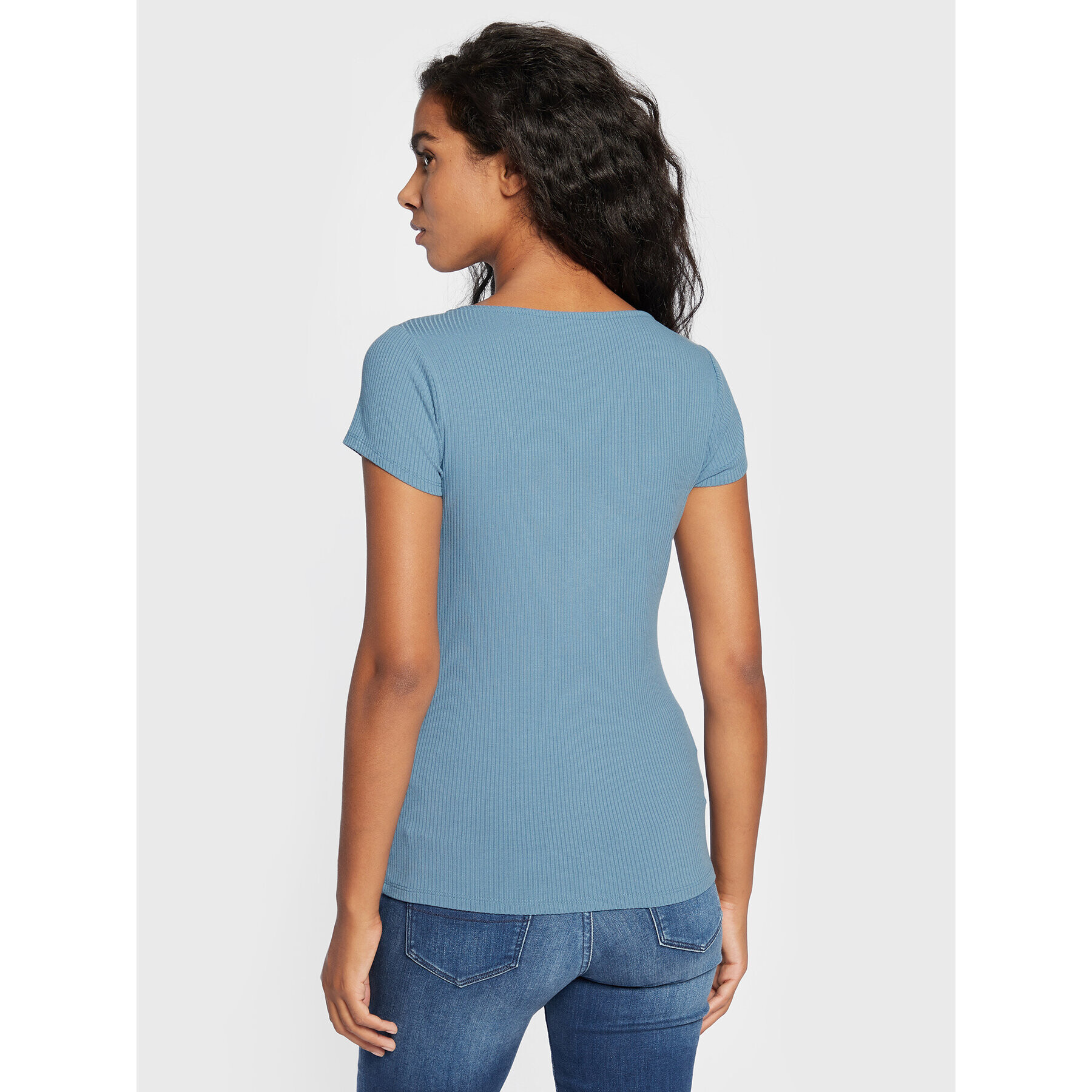 Guess Блуза W2YP24 KBCO2 Син Slim Fit - Pepit.bg