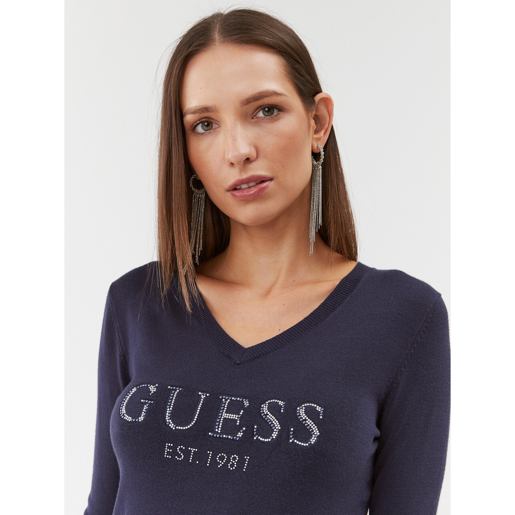 Guess Блуза W3BR24 Z2NQ2 Тъмносин Regular Fit - Pepit.bg