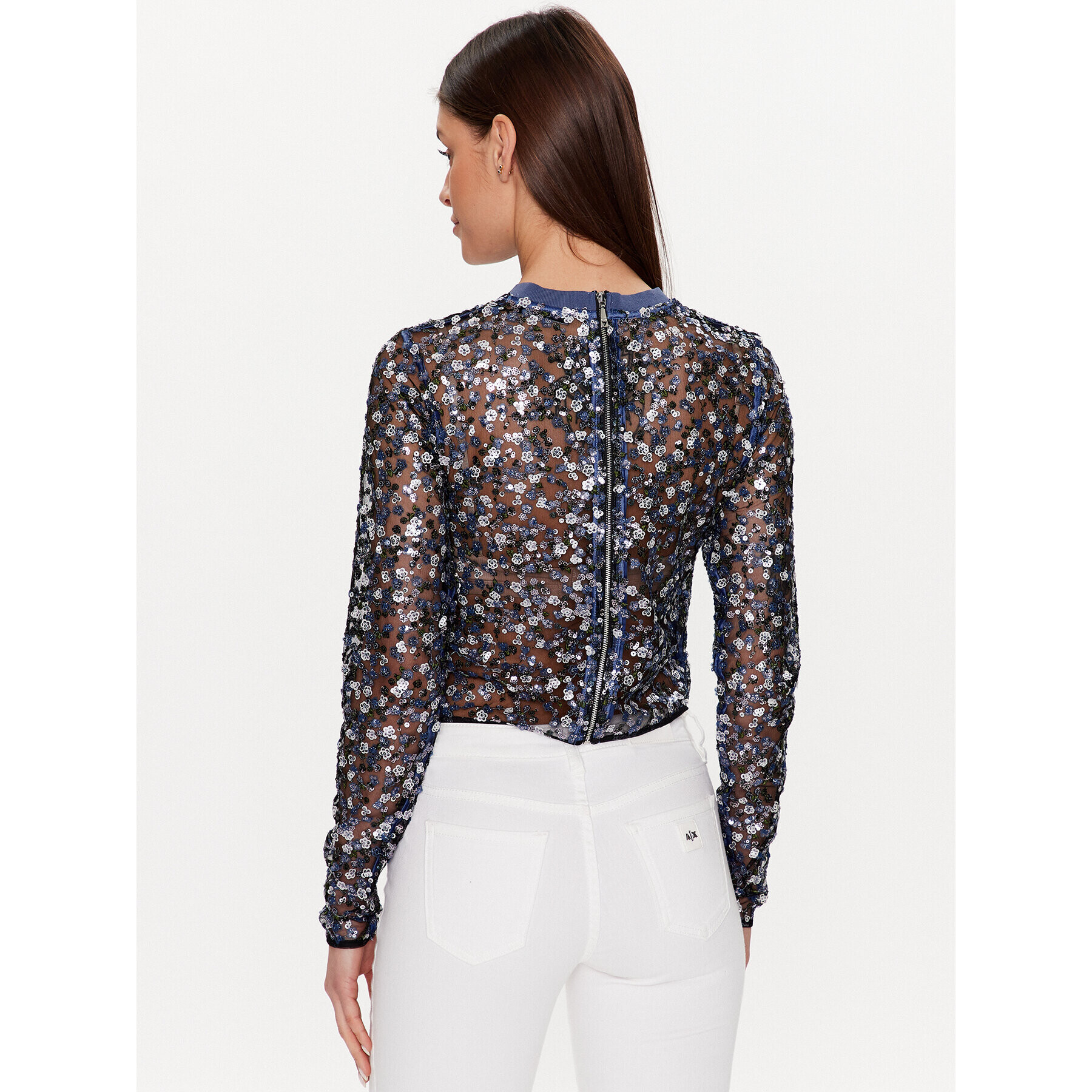 Guess Блуза W3RP38 KBKY0 Син Regular Fit - Pepit.bg