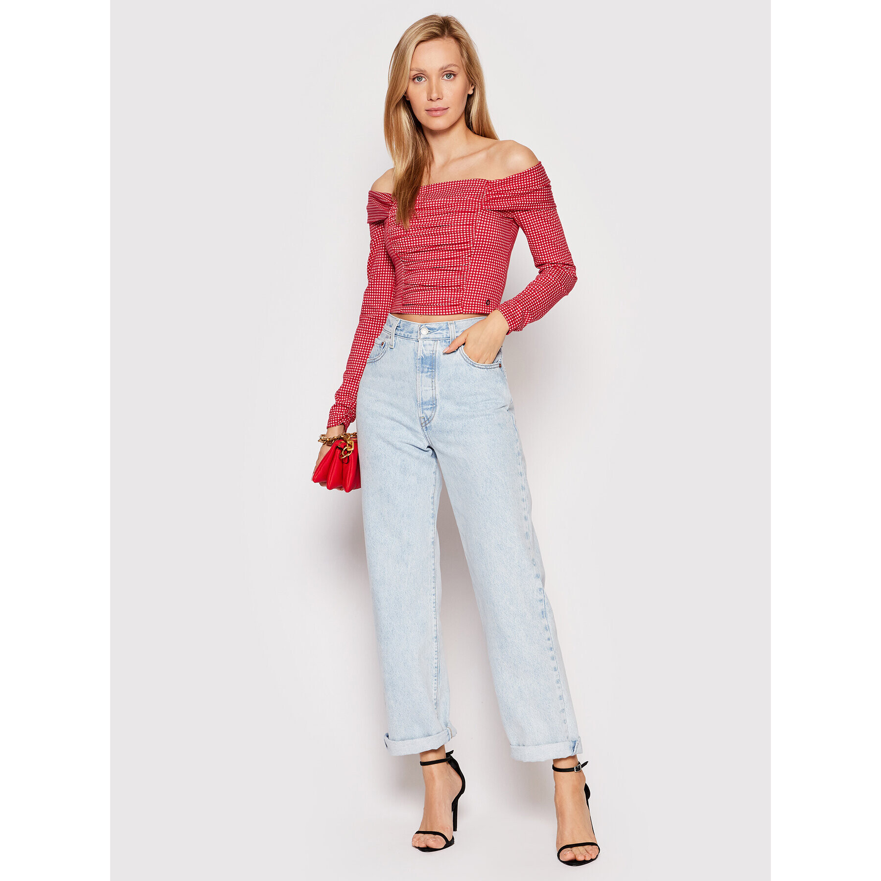 Guess Блуза Zita W2GP31 KB450 Червен Slim Fit - Pepit.bg
