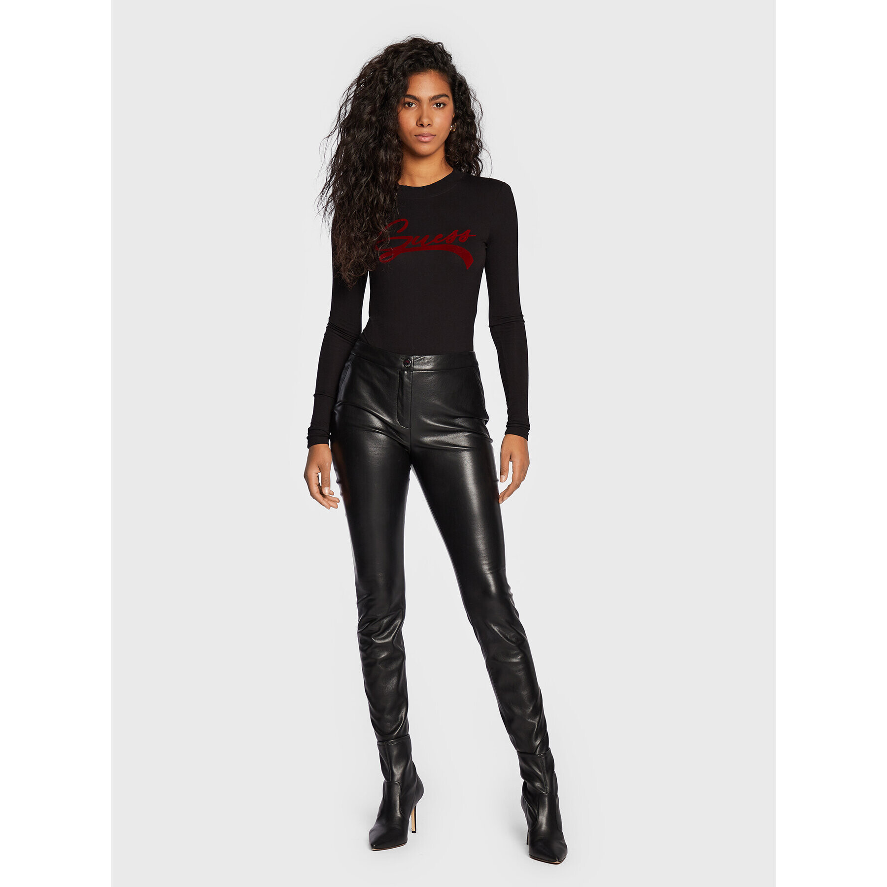 Guess Боди Alexandra W2BP15 K68D2 Черен Slim Fit - Pepit.bg