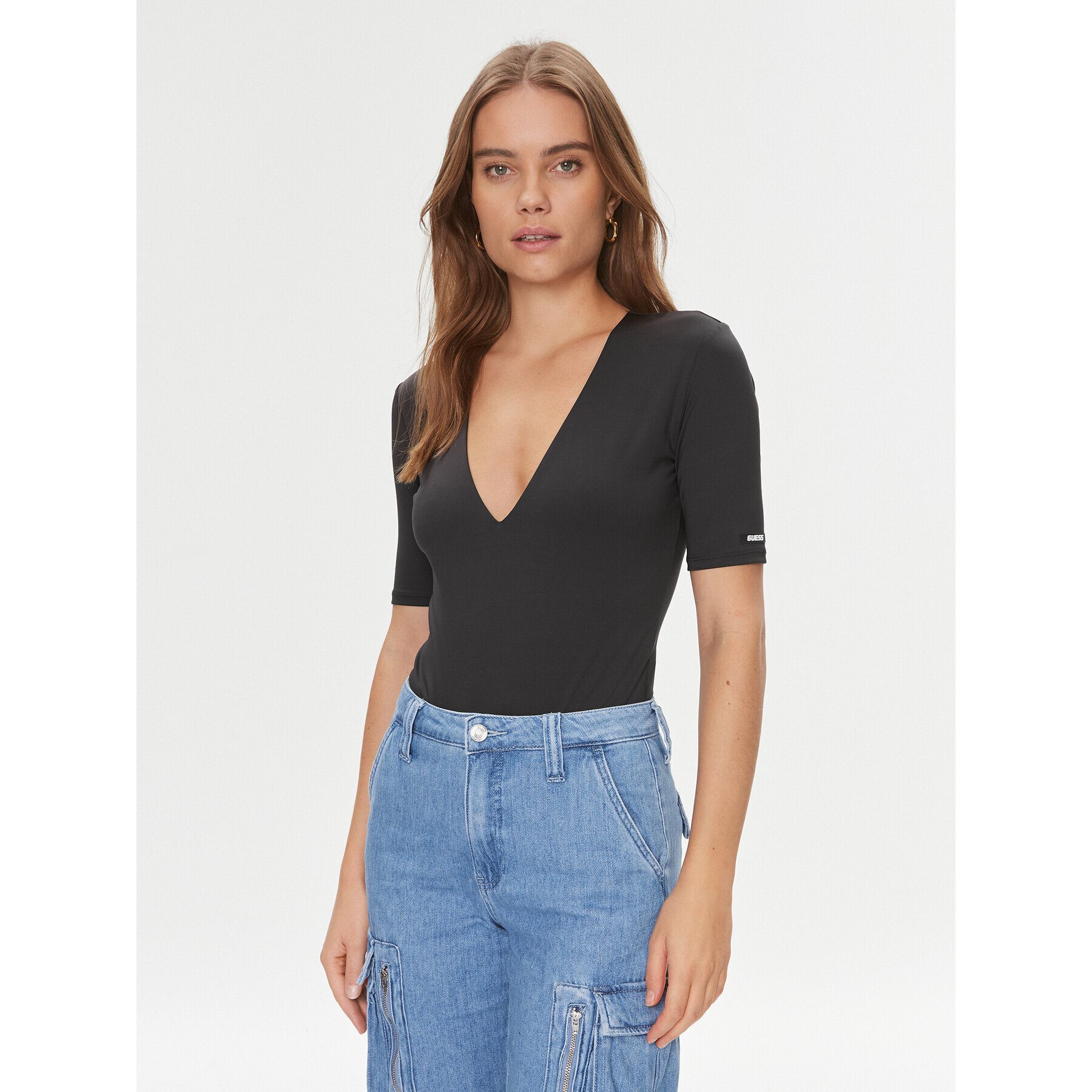 Guess Боди Chia V3BP23 KC450 Черен Slim Fit - Pepit.bg