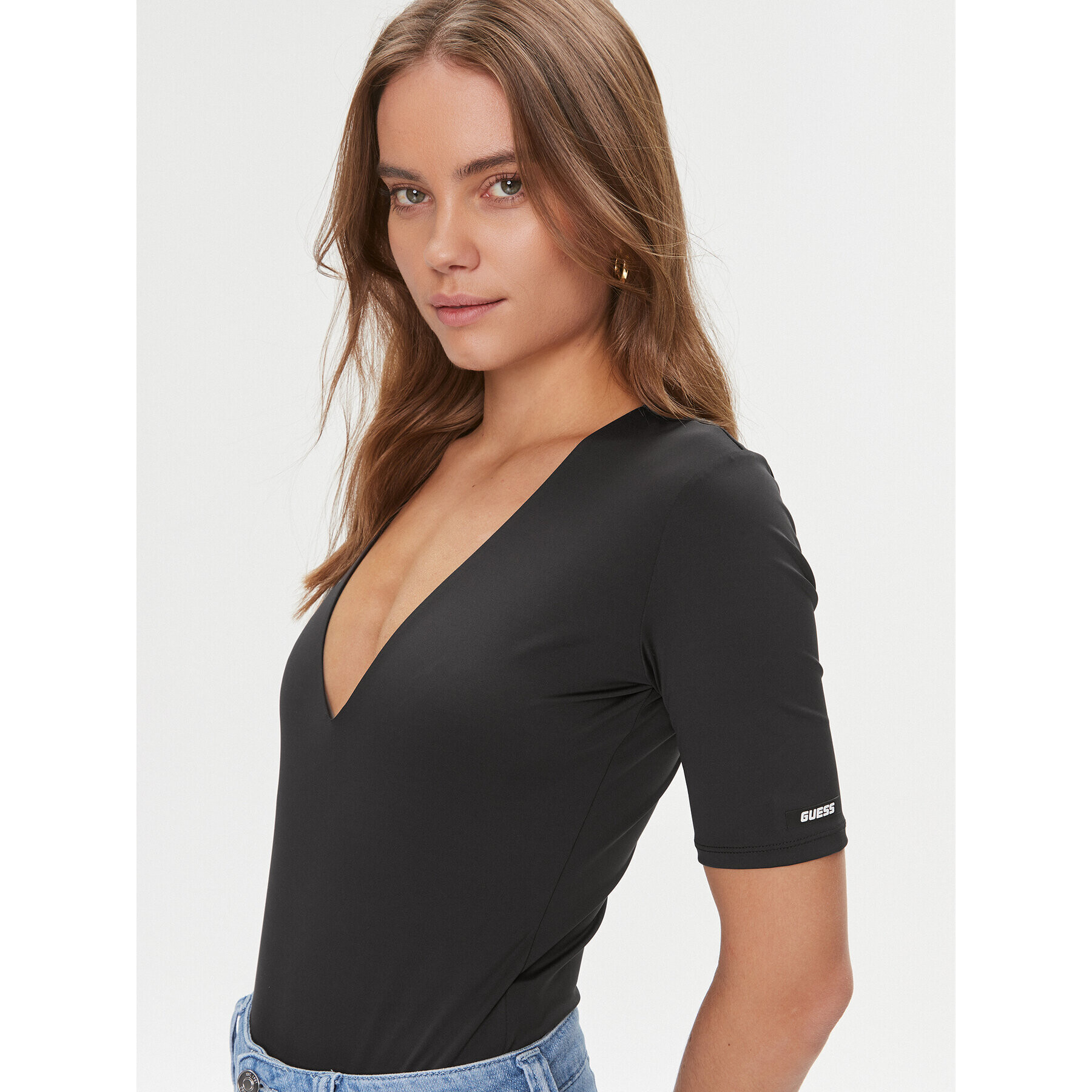Guess Боди Chia V3BP23 KC450 Черен Slim Fit - Pepit.bg