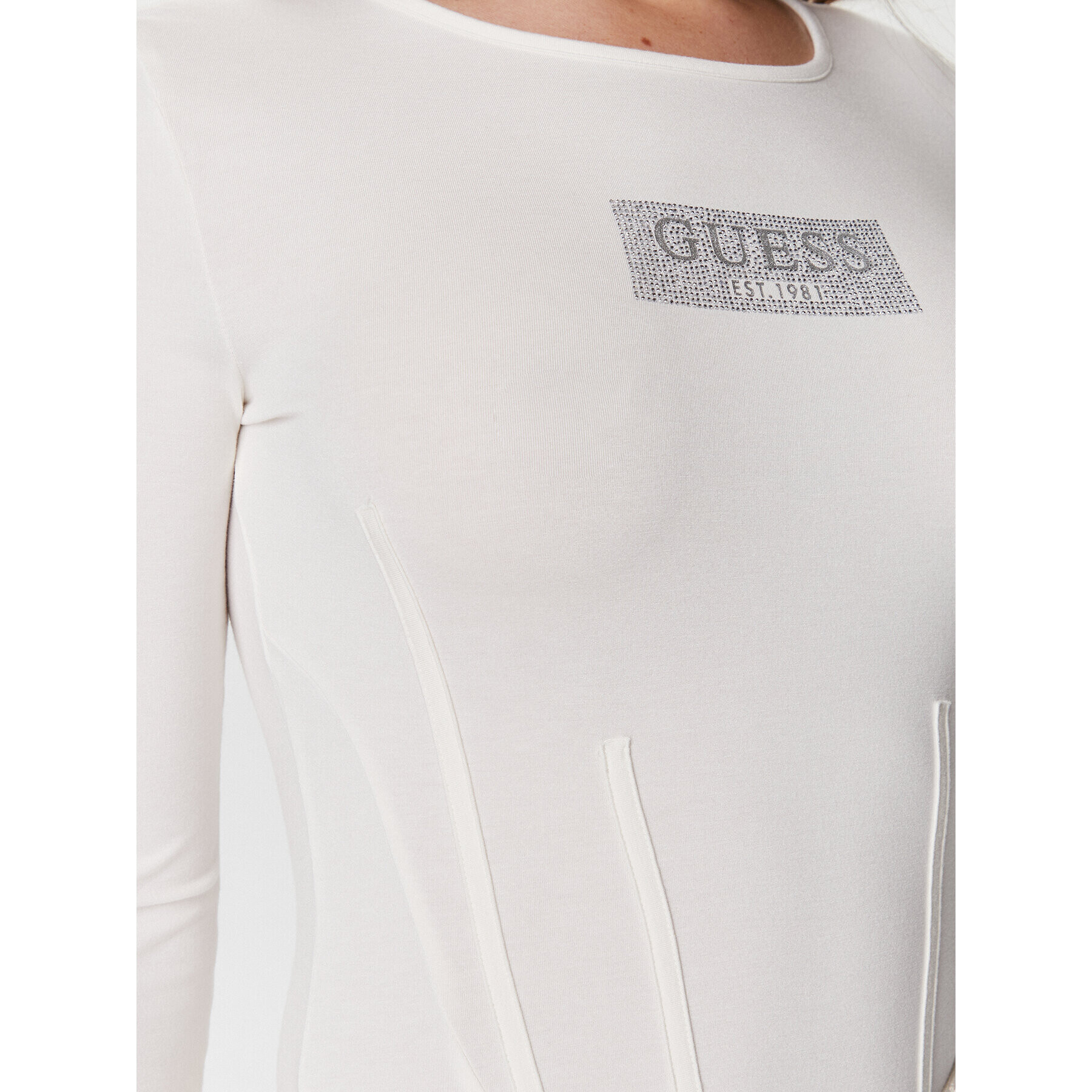 Guess Боди Corset W4RP24 K68D2 Екрю Slim Fit - Pepit.bg