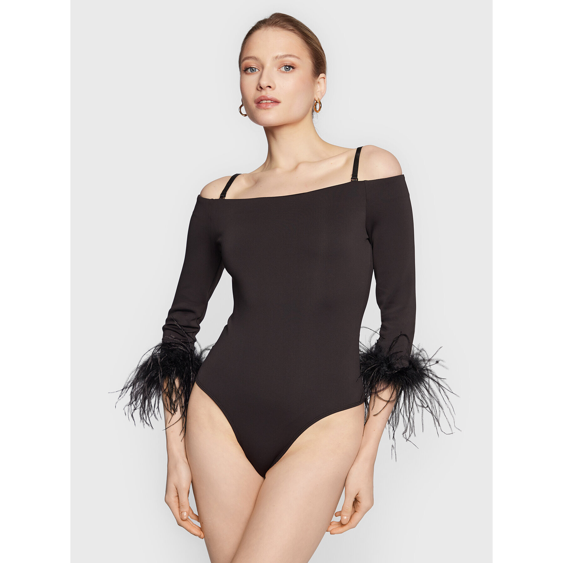 Guess Боди Eva W3RP30 KAZS0 Черен Slim Fit - Pepit.bg