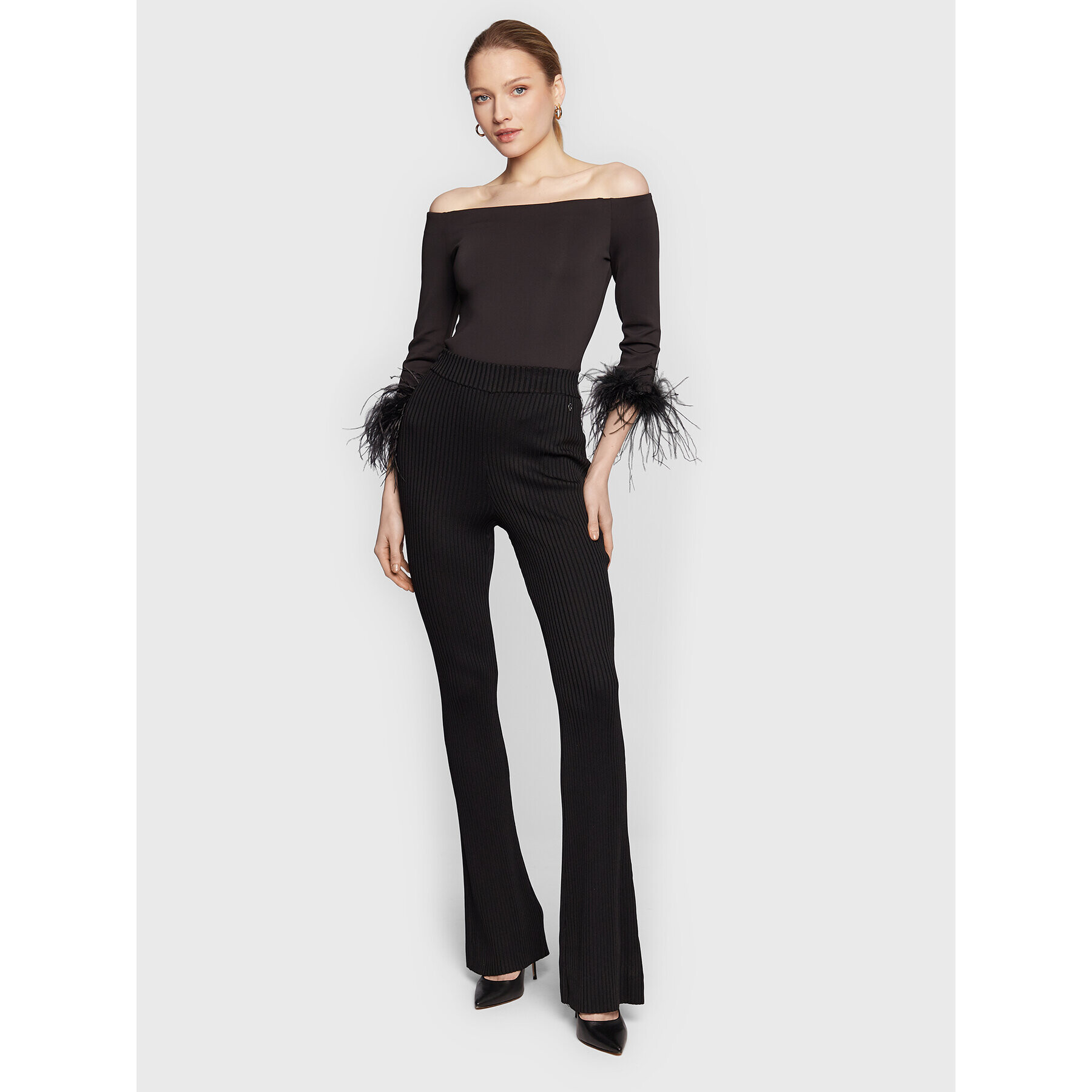 Guess Боди Eva W3RP30 KAZS0 Черен Slim Fit - Pepit.bg