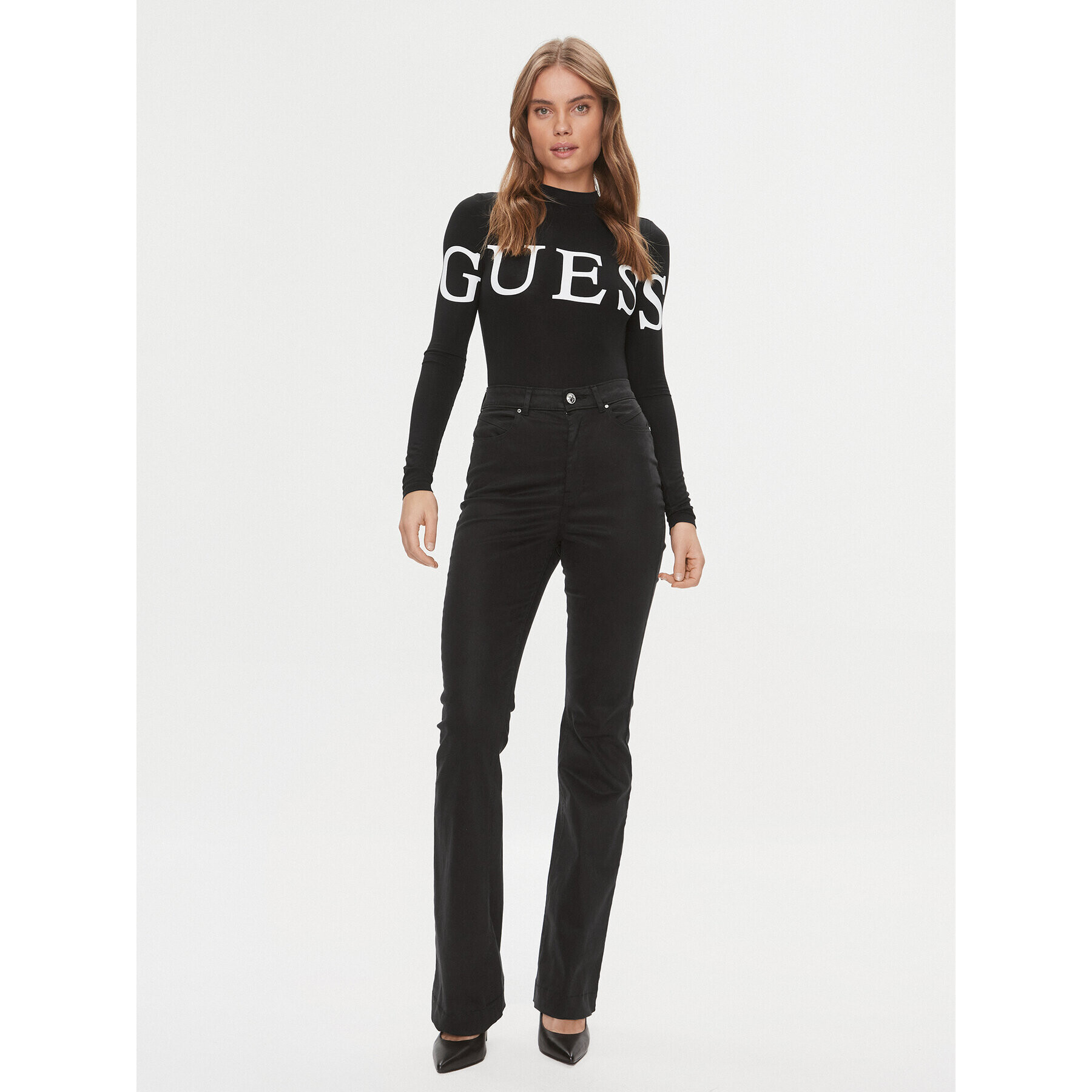 Guess Боди Giulia V4RP09 K68D2 Черен Slim Fit - Pepit.bg